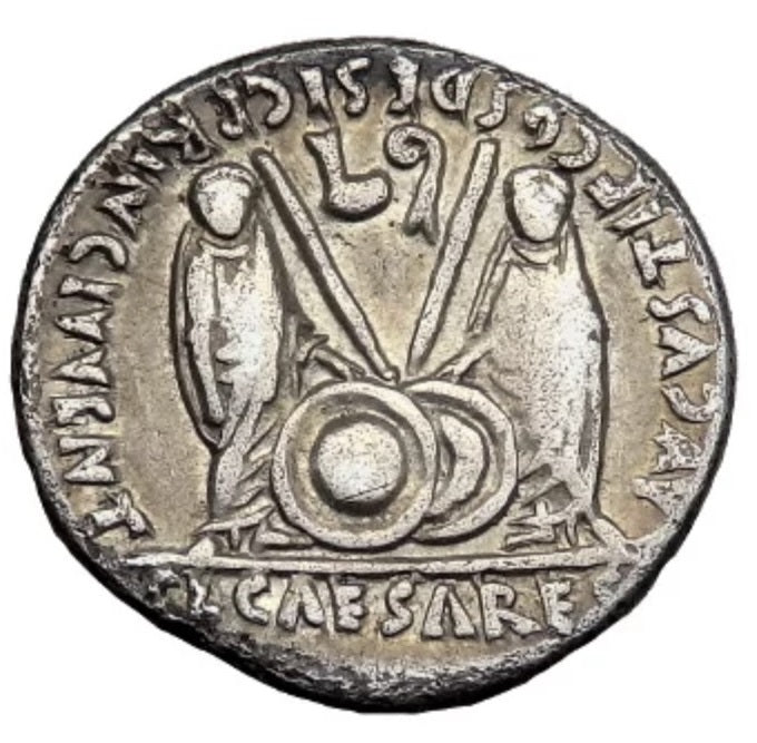 Roman Empire - Augustus - Silver Denarius - NGC Ch F - RIC:207