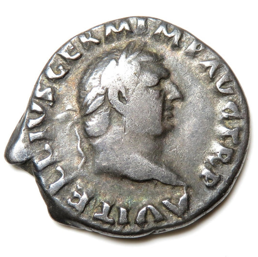 Roman Empire - Vitellius - Silver Denarius - NGC Ch F - Sear: 2201