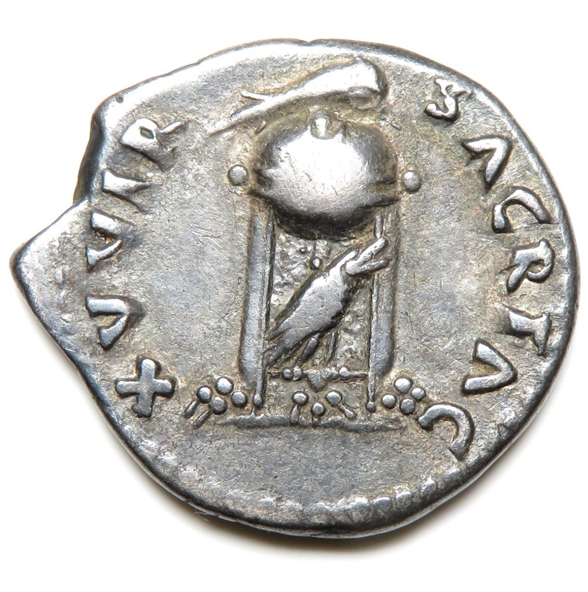 Roman Empire - Vitellius - Silver Denarius - NGC Ch F - Sear: 2201