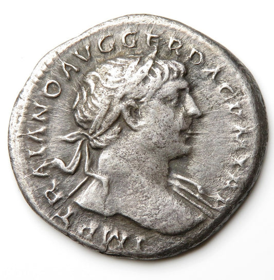 Roman Empire - Trajan - Silver Denarius - NGC Ch VF