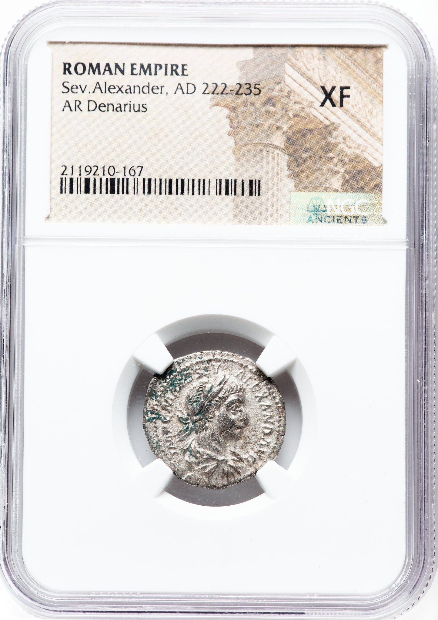 Roman Empire - Severus Alexander - Silver Denarius - NGC XF