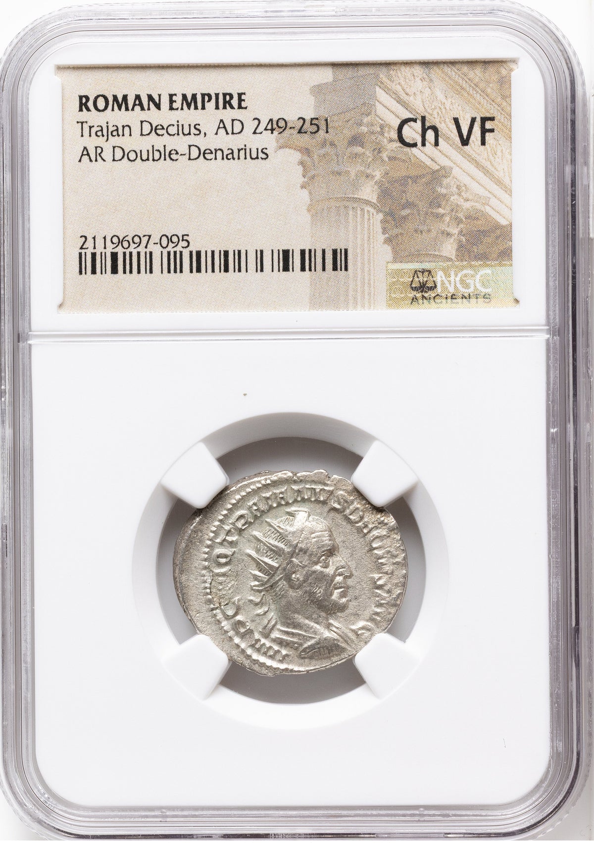 Roman Empire - Trajan Decius - Silver Double-Denarius - NGC Ch VF