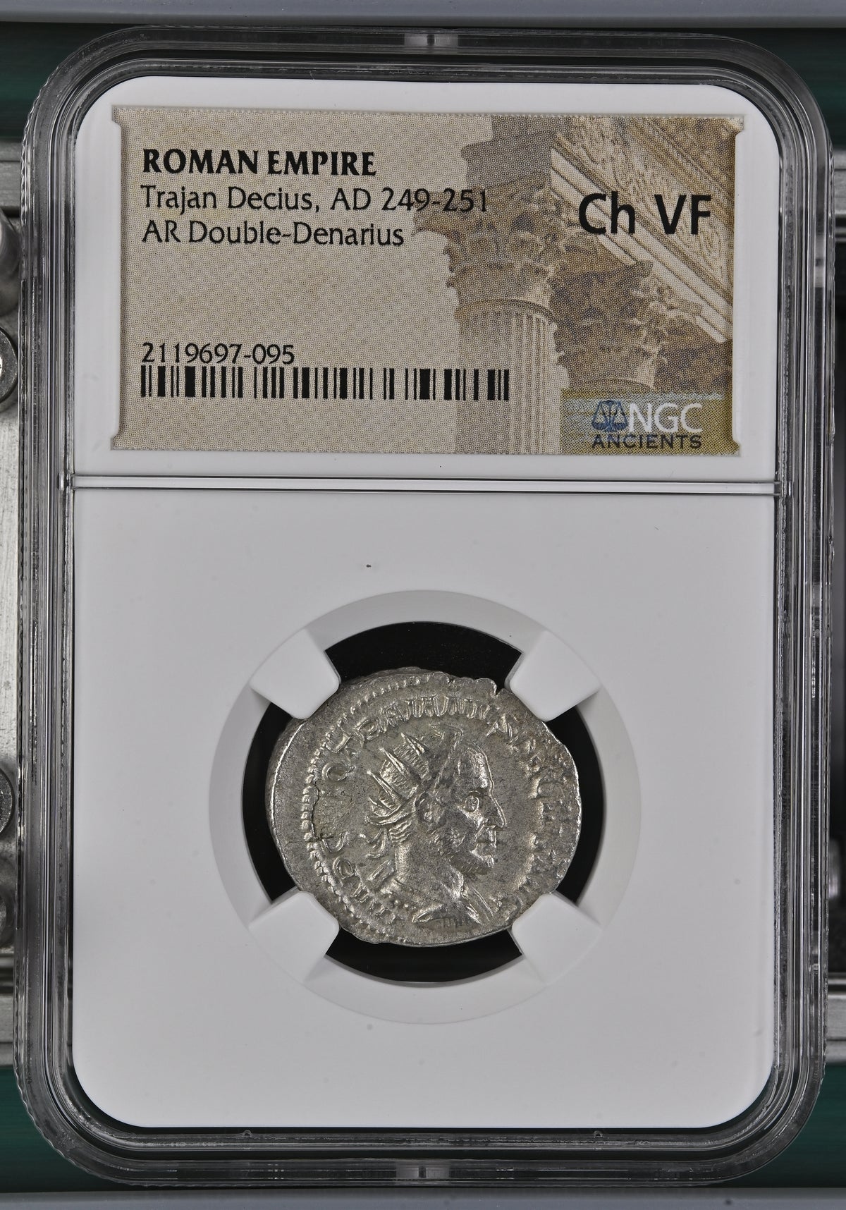 Roman Empire - Trajan Decius - Silver Double-Denarius - NGC Ch VF