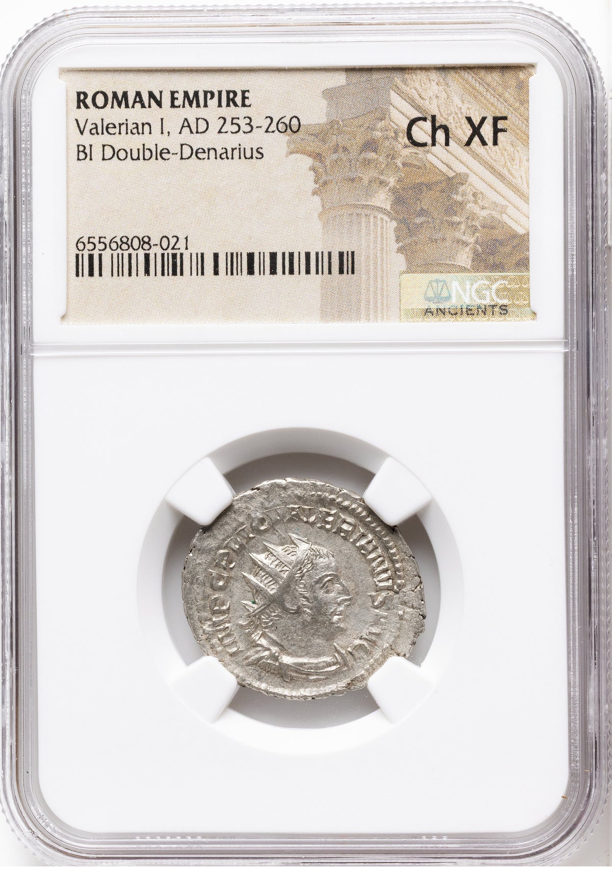 Roman Empire - Valerian I - Billon Double-Denarius - NGC Ch XF