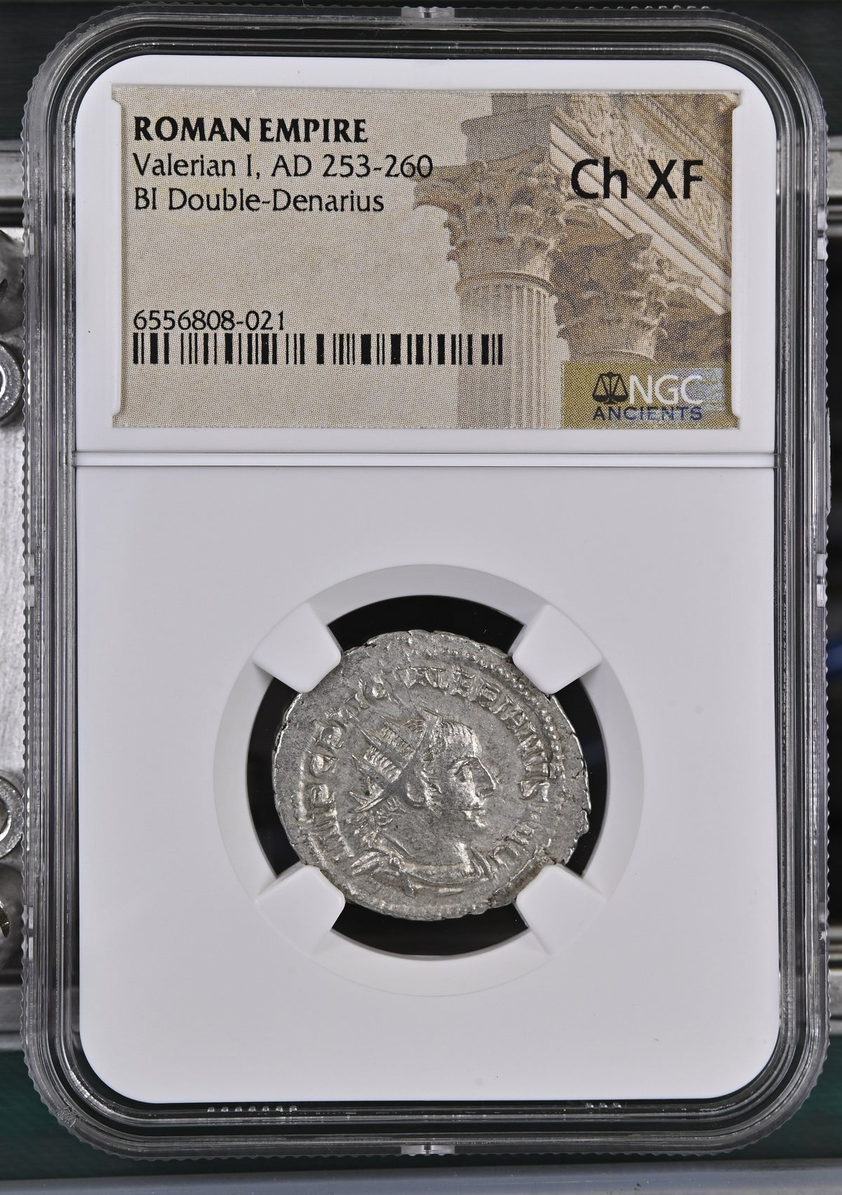Roman Empire - Valerian I - Billon Double-Denarius - NGC Ch XF