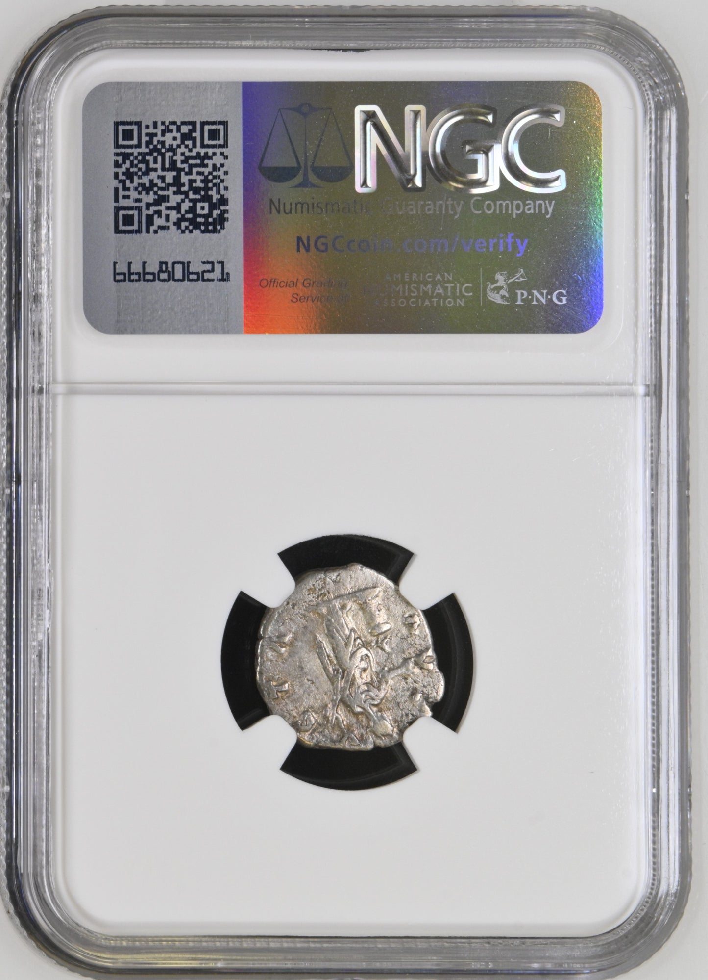 Roman Empire - Faustina I - Silver Denarius - NGC Ch F