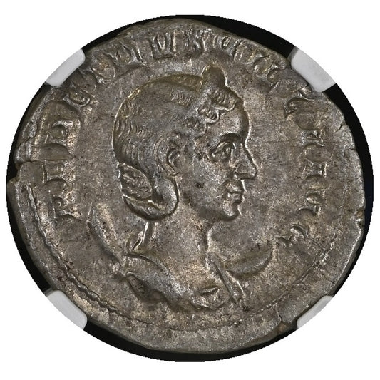 Roman Empire - Herennia Etruscilla - Silver Double-Denarius - NGC Ch VF - RIC:58b
