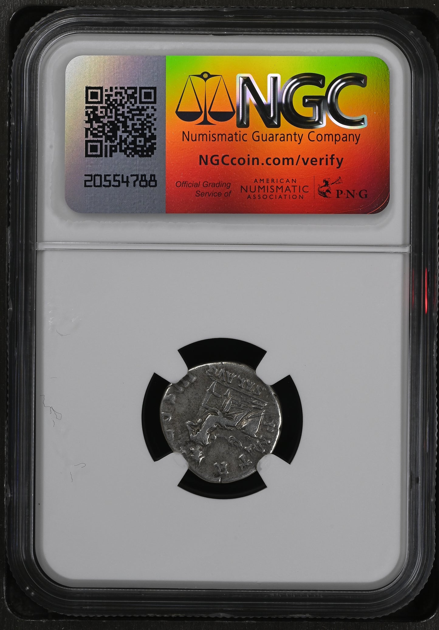 Roman Empire - Hadrian - Silver Denarius - NGC Ch F - RIC:374