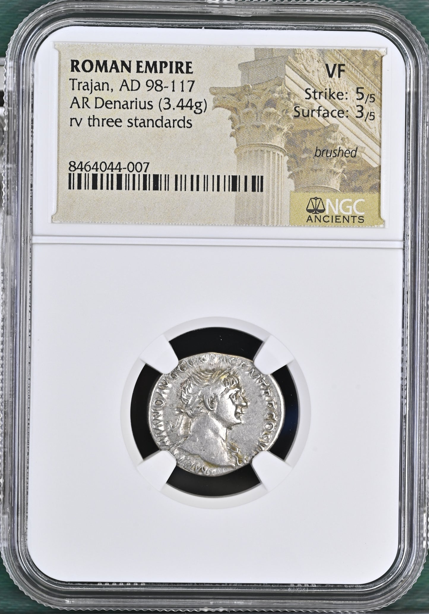 Roman Empire - Trajan - Silver Denarius - NGC VF - RIC:295