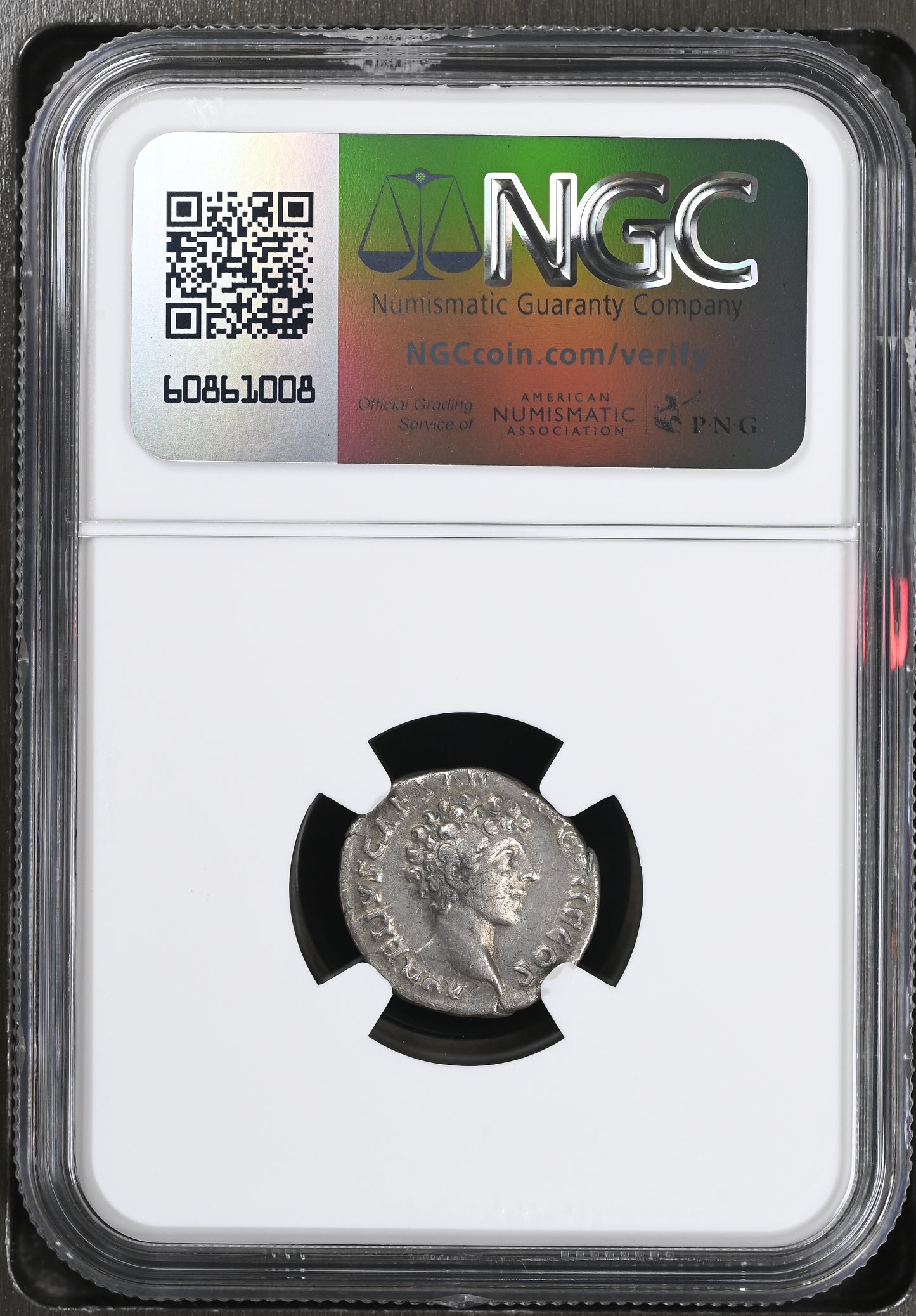 Roman Empire - Antoninus Pius - Silver Denarius - NGC Ch VF - RIC:417a - Marcus Aurelius