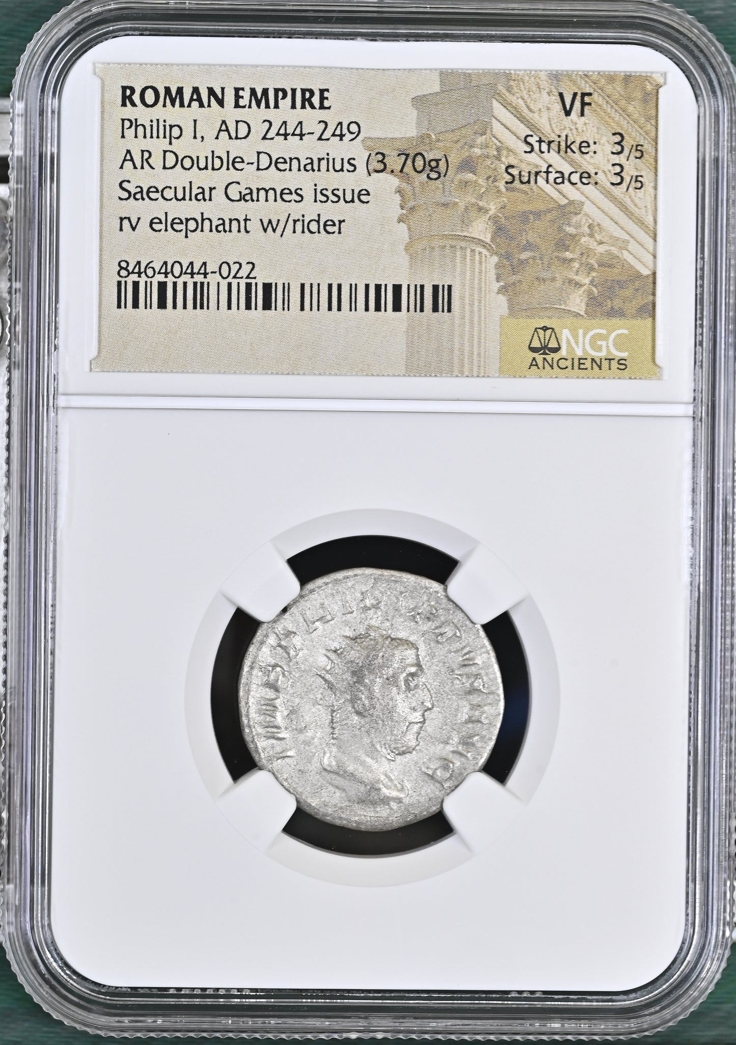 Roman Empire - Philip I - Silver Double-Denarius - NGC VF - RIC:58