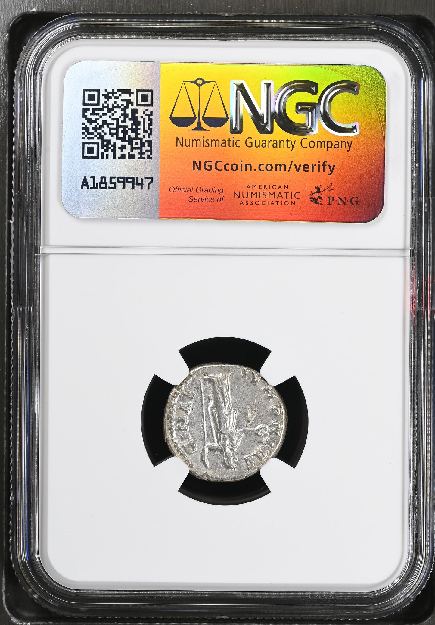 Roman Empire - Sabina - Silver Denarius - NGC Ch VF - RIC:2550
