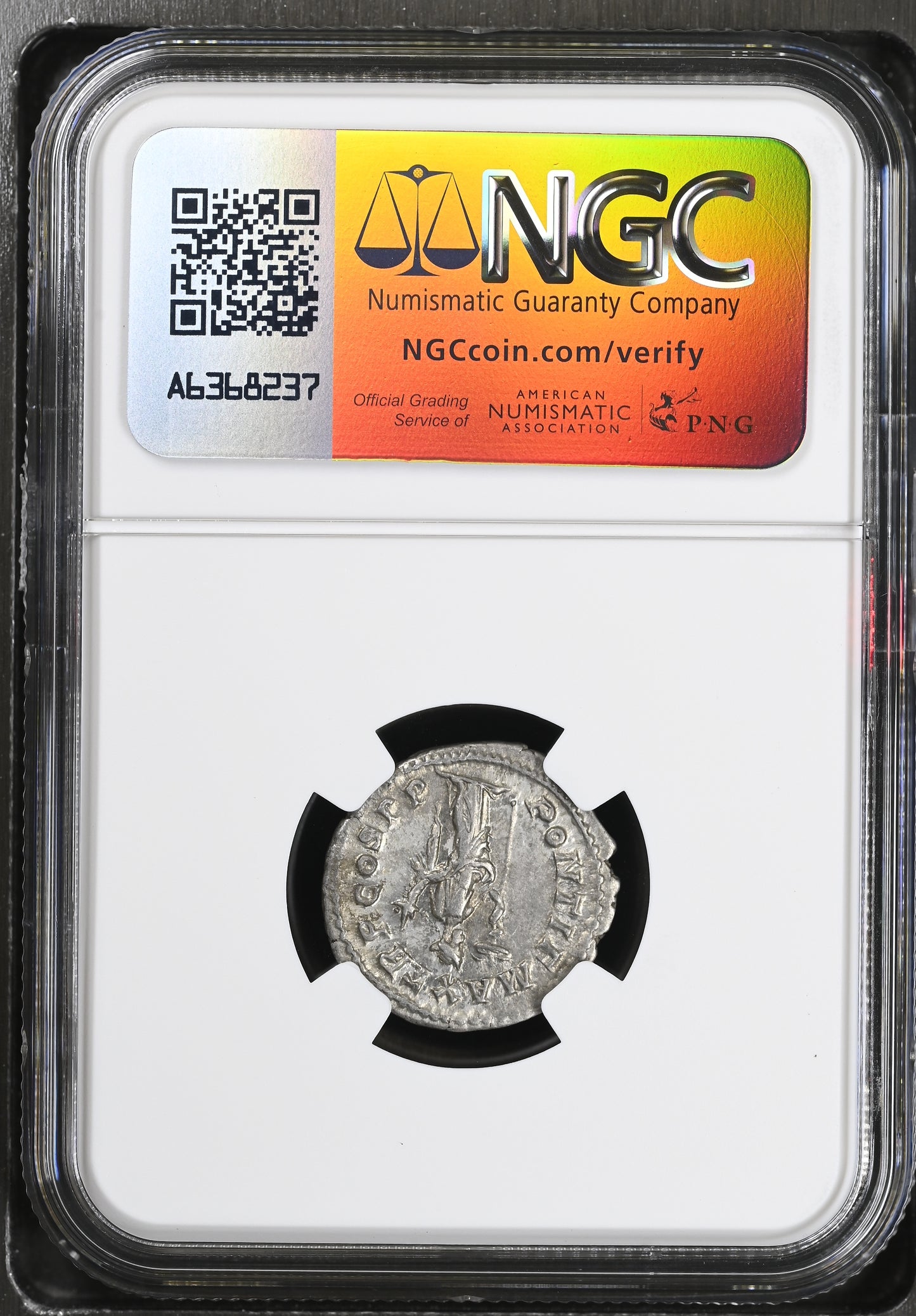 Roman Empire - Macrinus - Silver Denarius - NGC XF - RIC:21b