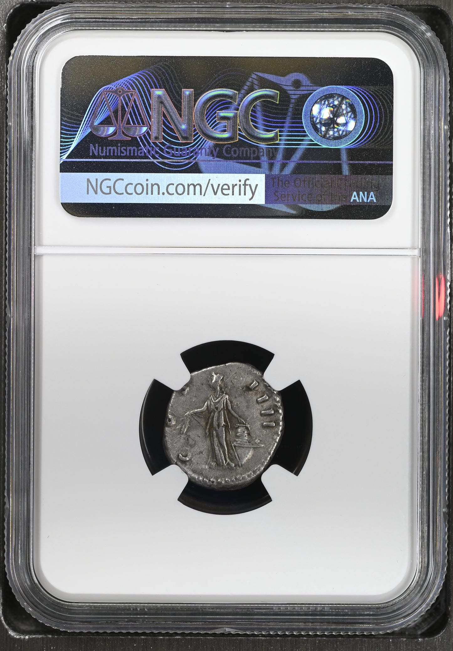 Roman Empire - Antoninus Pius - Silver Denarius - NGC Ch VF