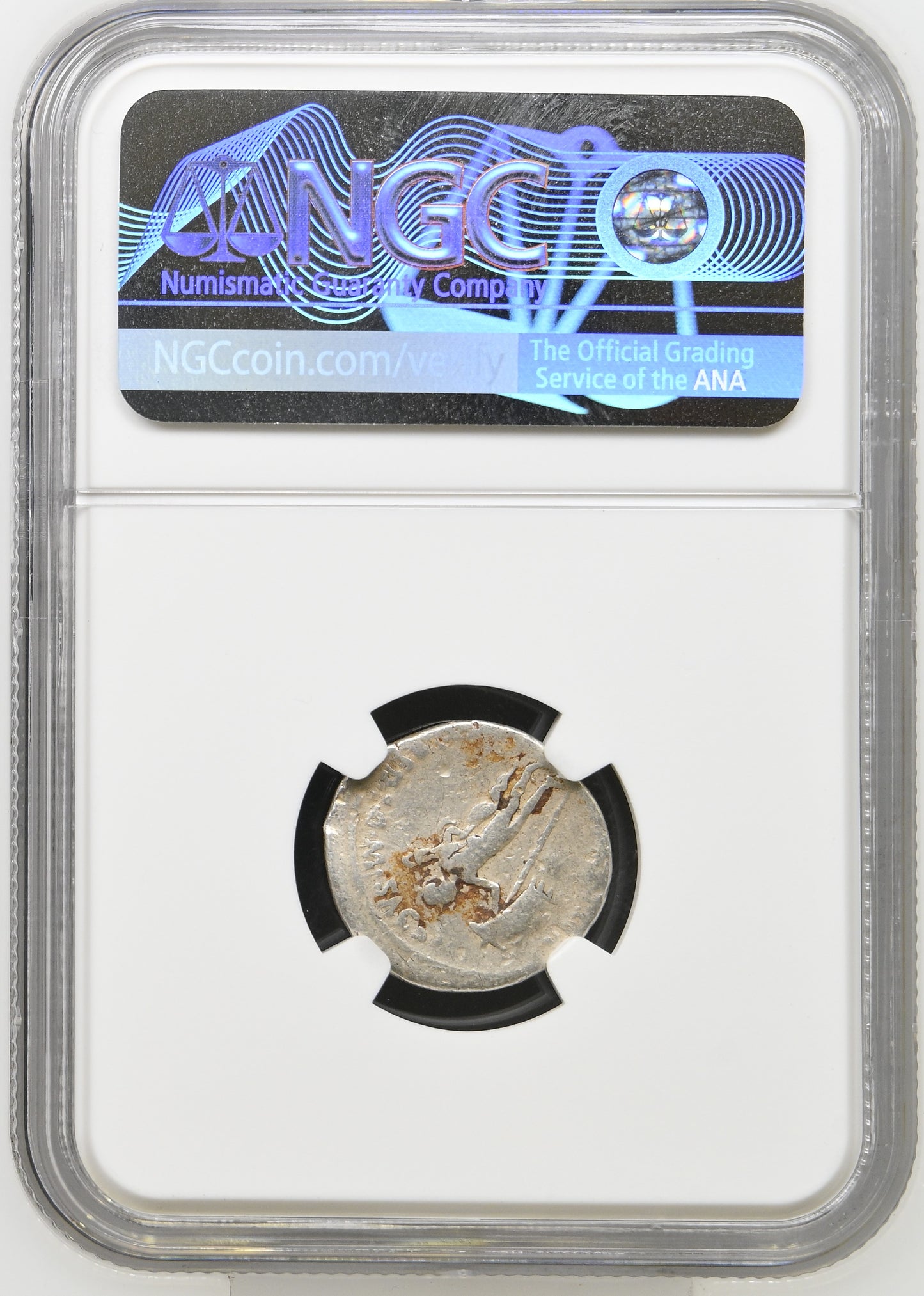 Roman Empire - Augustus - Silver Denarius - NGC F - RIC:150a