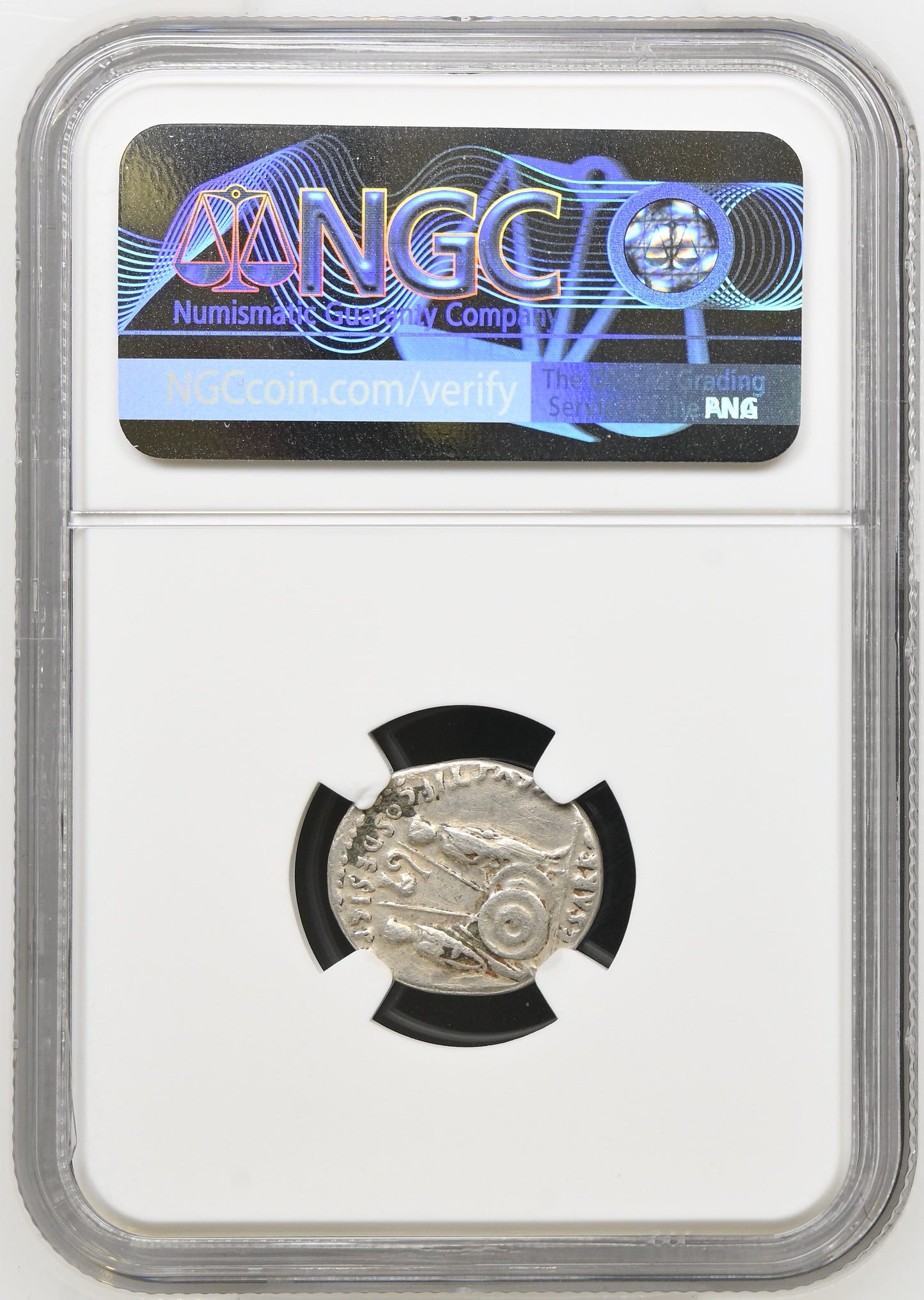 Roman Empire - Augustus - Silver Denarius - NGC Ch VF - RIC:207