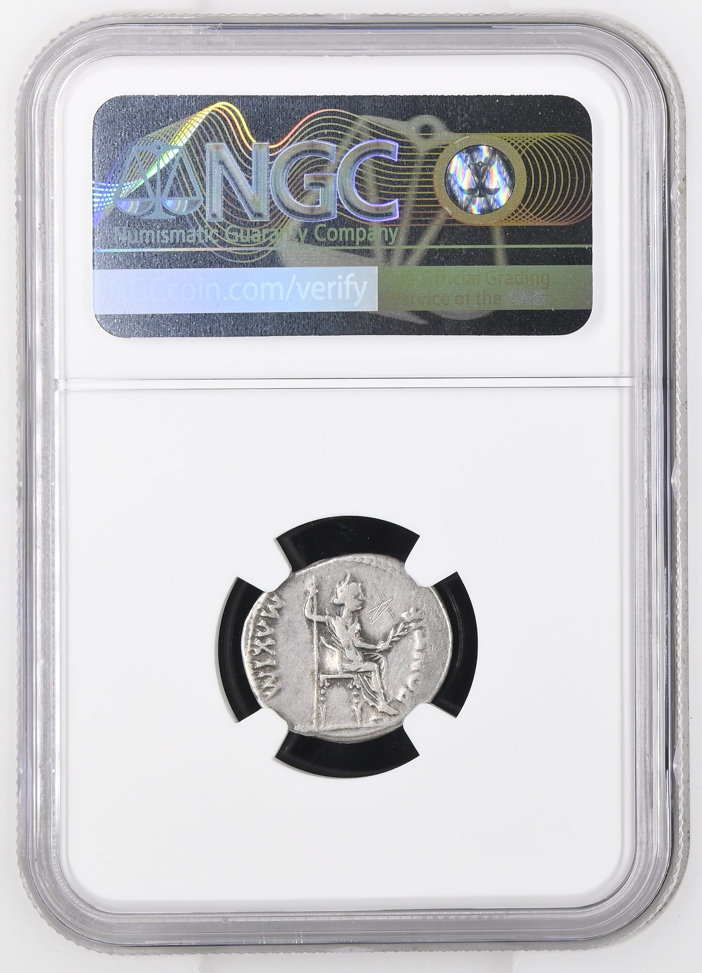 Roman Empire - Tiberius - Silver Denarius - NGC VF - RIC:30