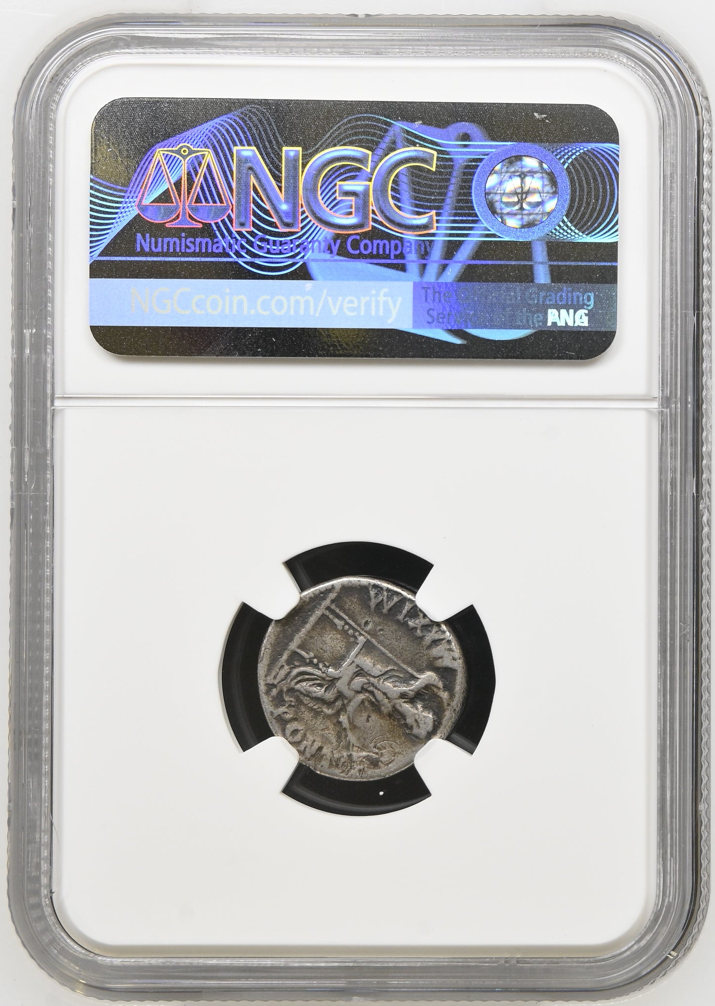 Roman Empire - Tiberius - Silver Denarius - NGC VF - RIC:30