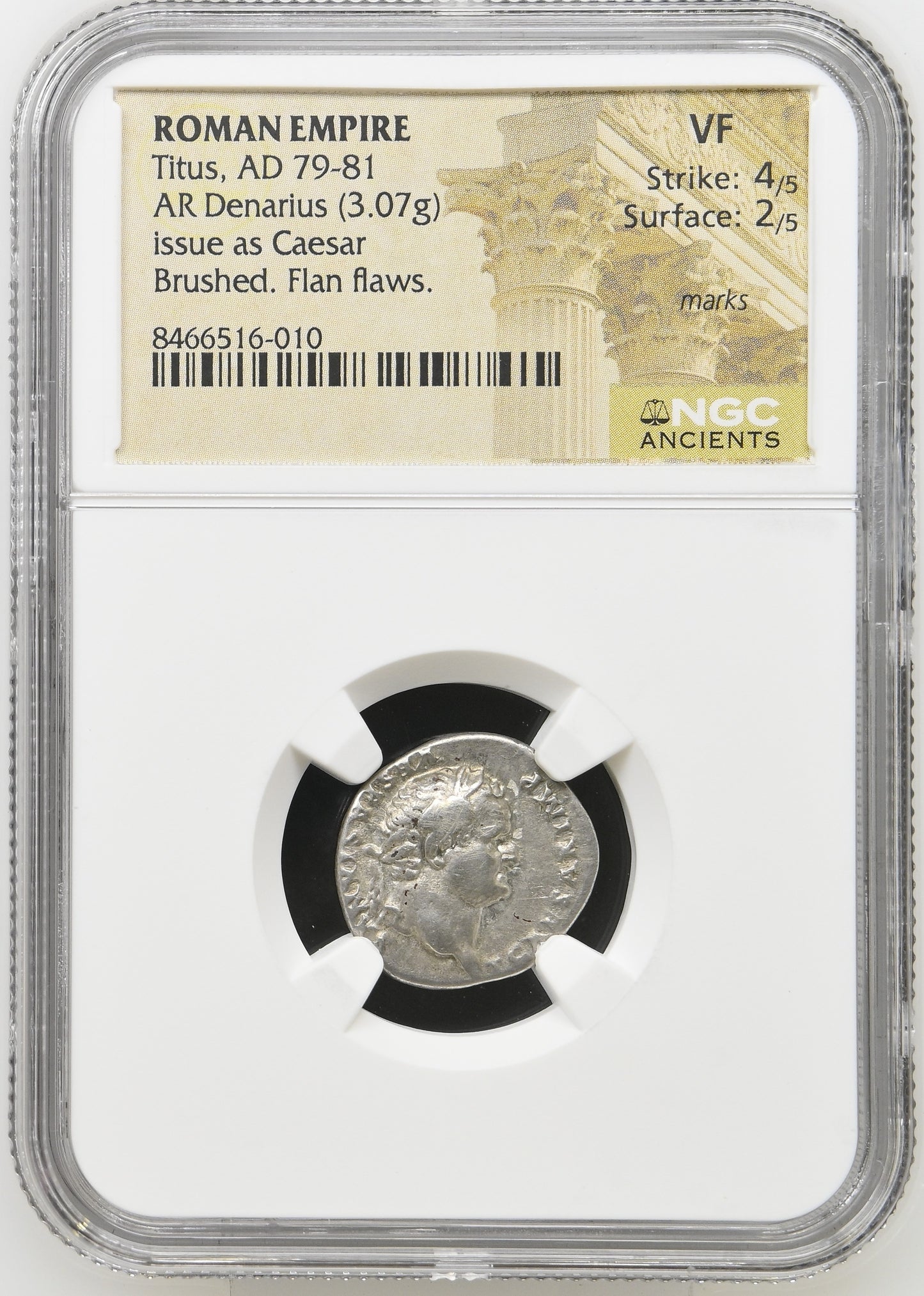 Roman Empire - Titus - Silver Denarius - NGC VF - RIC:948