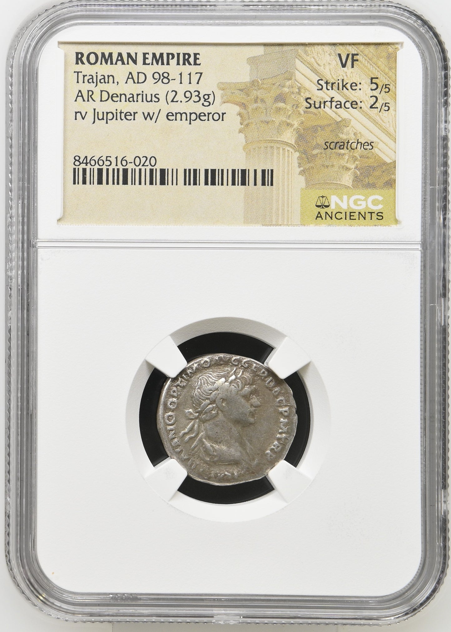 Roman Empire - Trajan - Silver Denarius - NGC VF - RIC:298