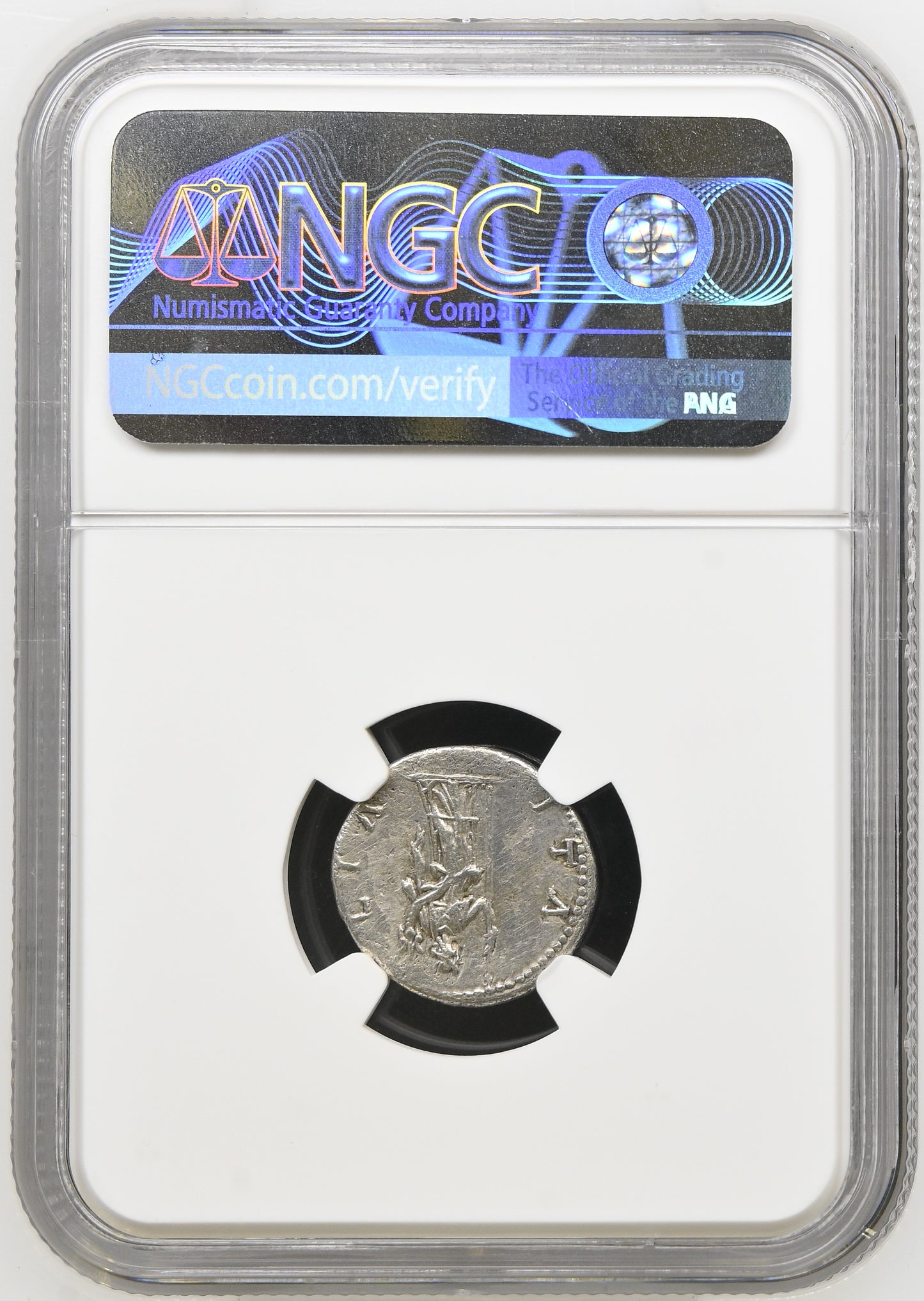 Roman Empire - Hadrian - Silver Denarius - NGC Ch VF - RIC:307