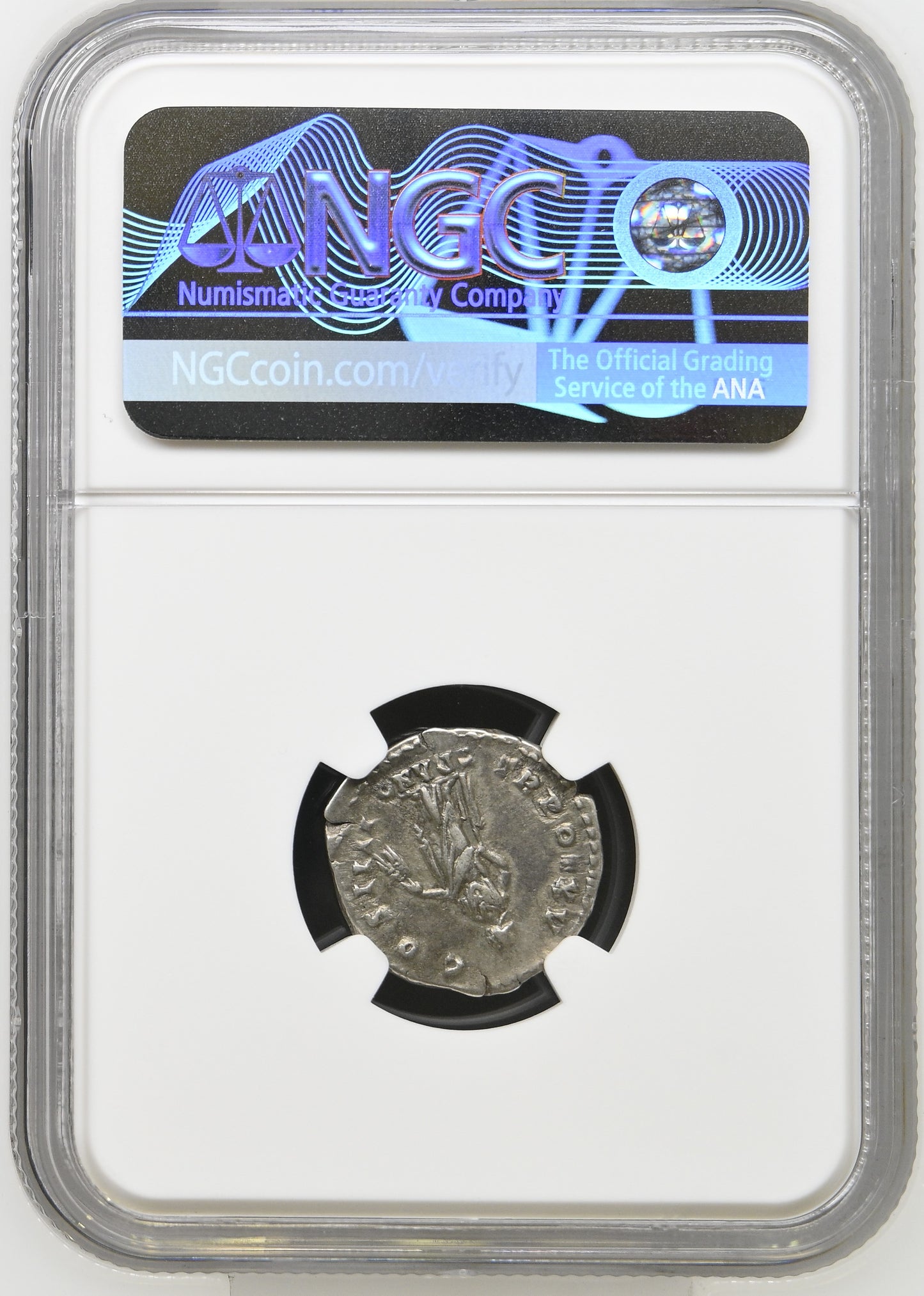 Roman Empire - Antoninus Pius - Silver Denarius - NGC Ch VF - RIC:218