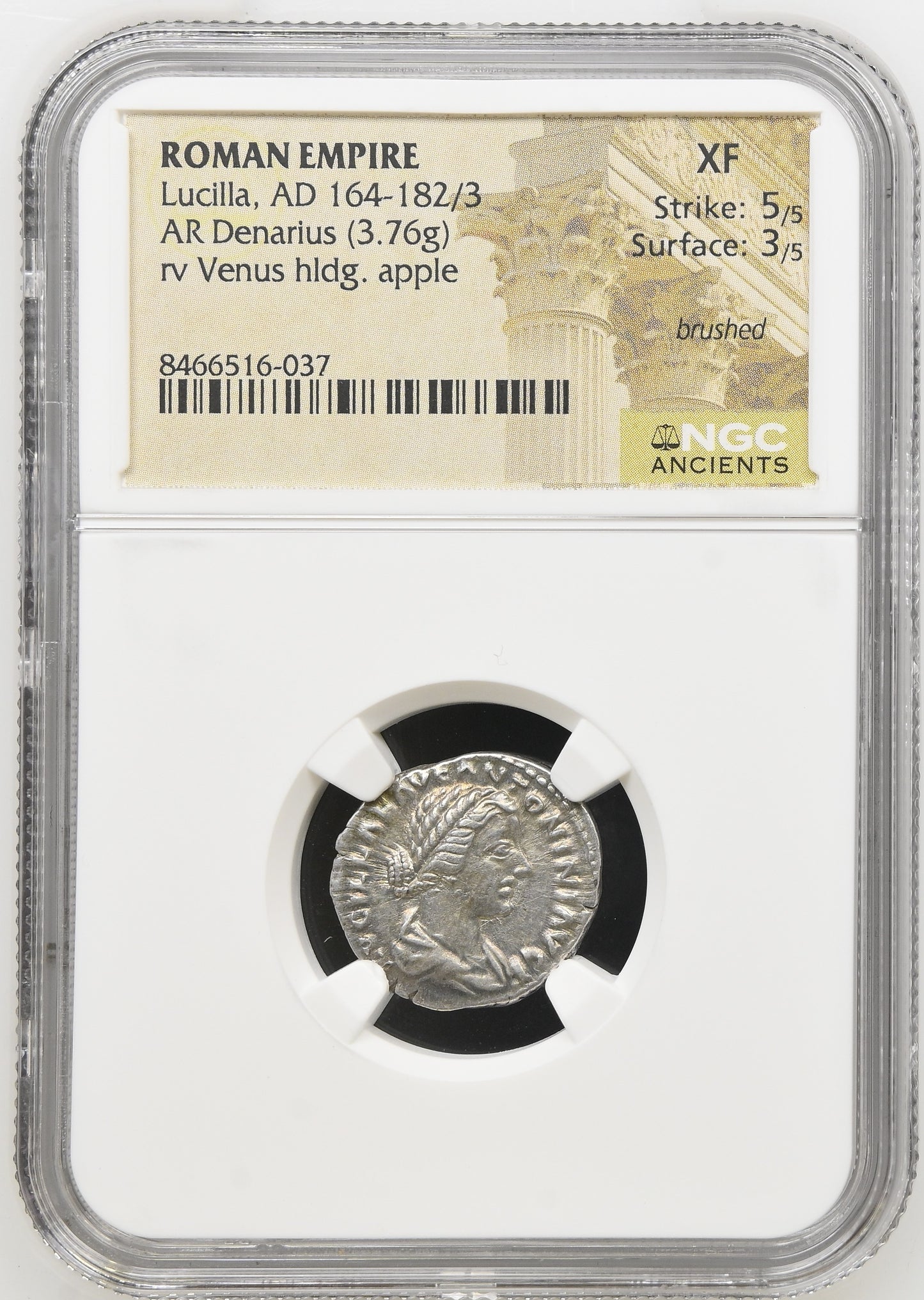 Roman Empire - Lucilla - Silver Denarius - NGC XF - RIC:784