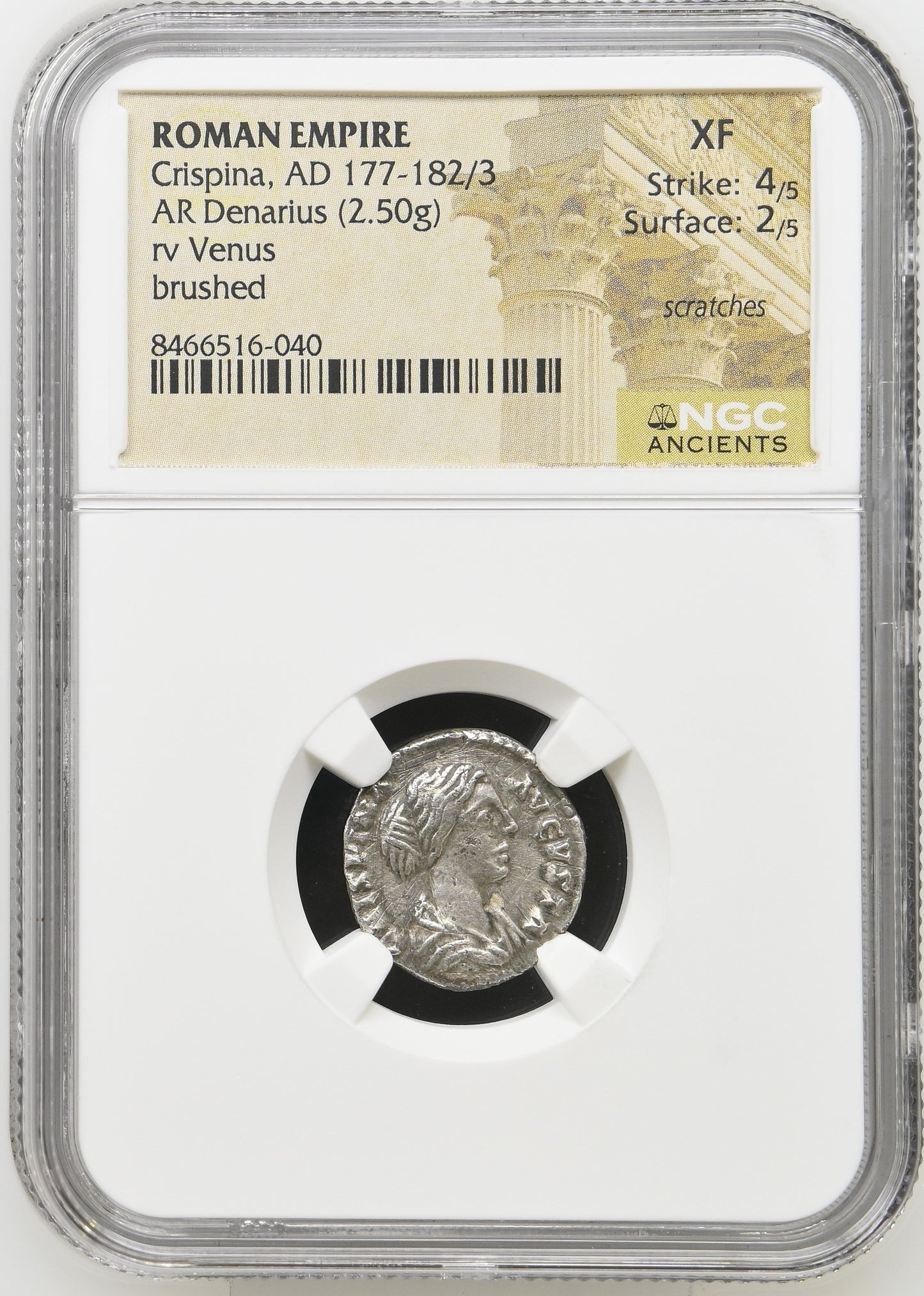 Roman Empire - Crispina - Silver Denarius - NGC XF - RIC:288