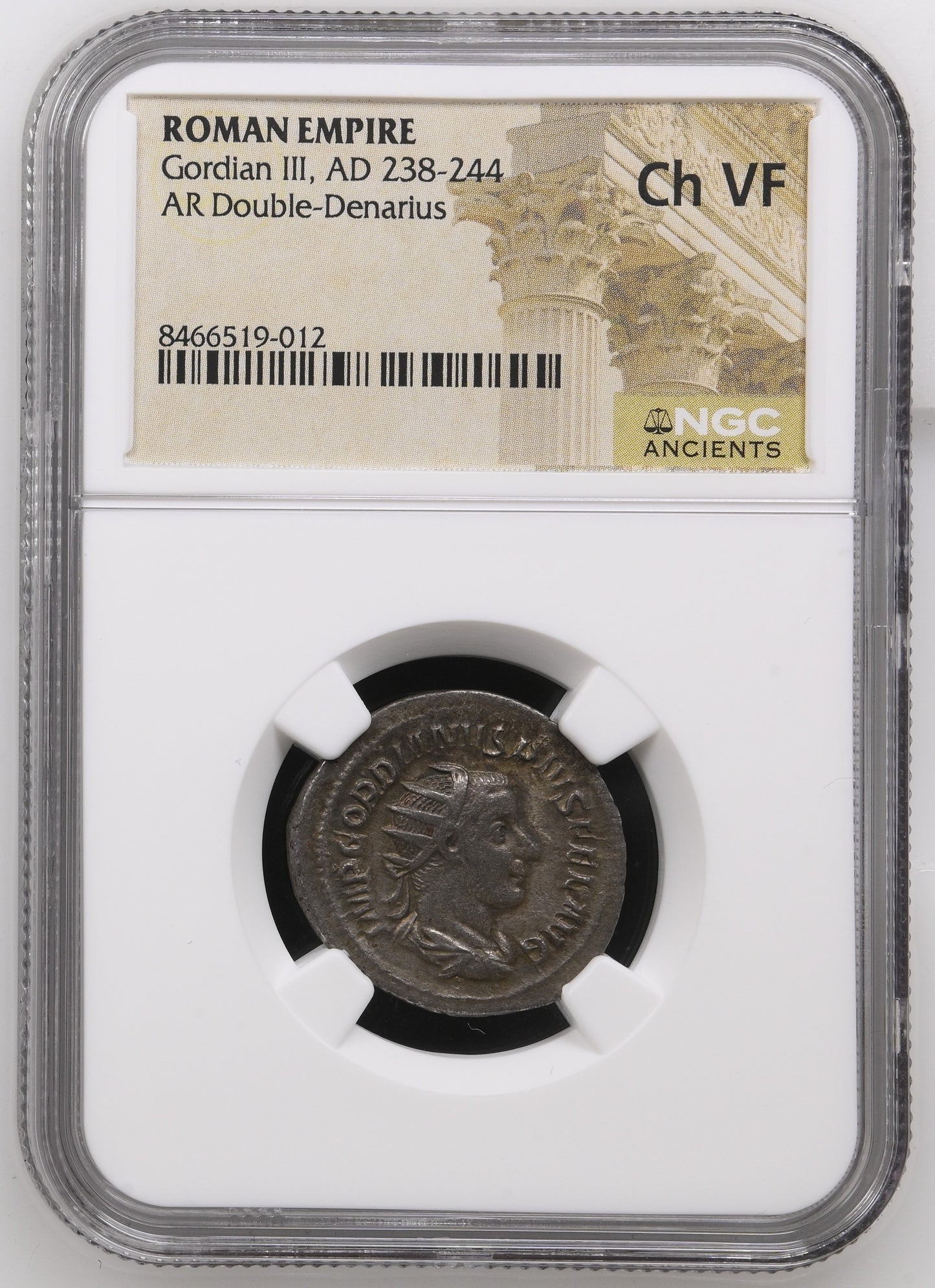 Roman Empire - Gordian III - Silver Double-Denarius - NGC Ch VF
