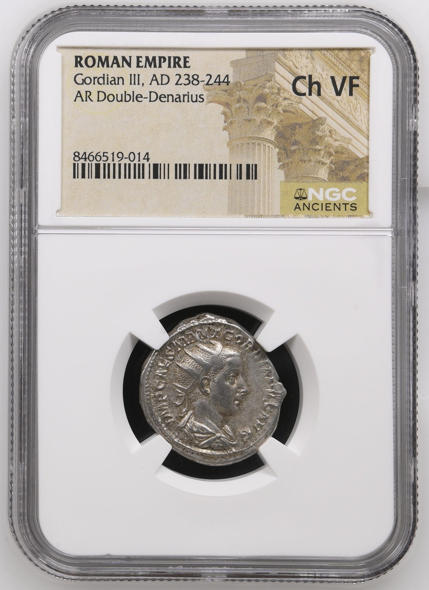 Roman Empire - Gordian III - Silver Double-Denarius - NGC Ch VF