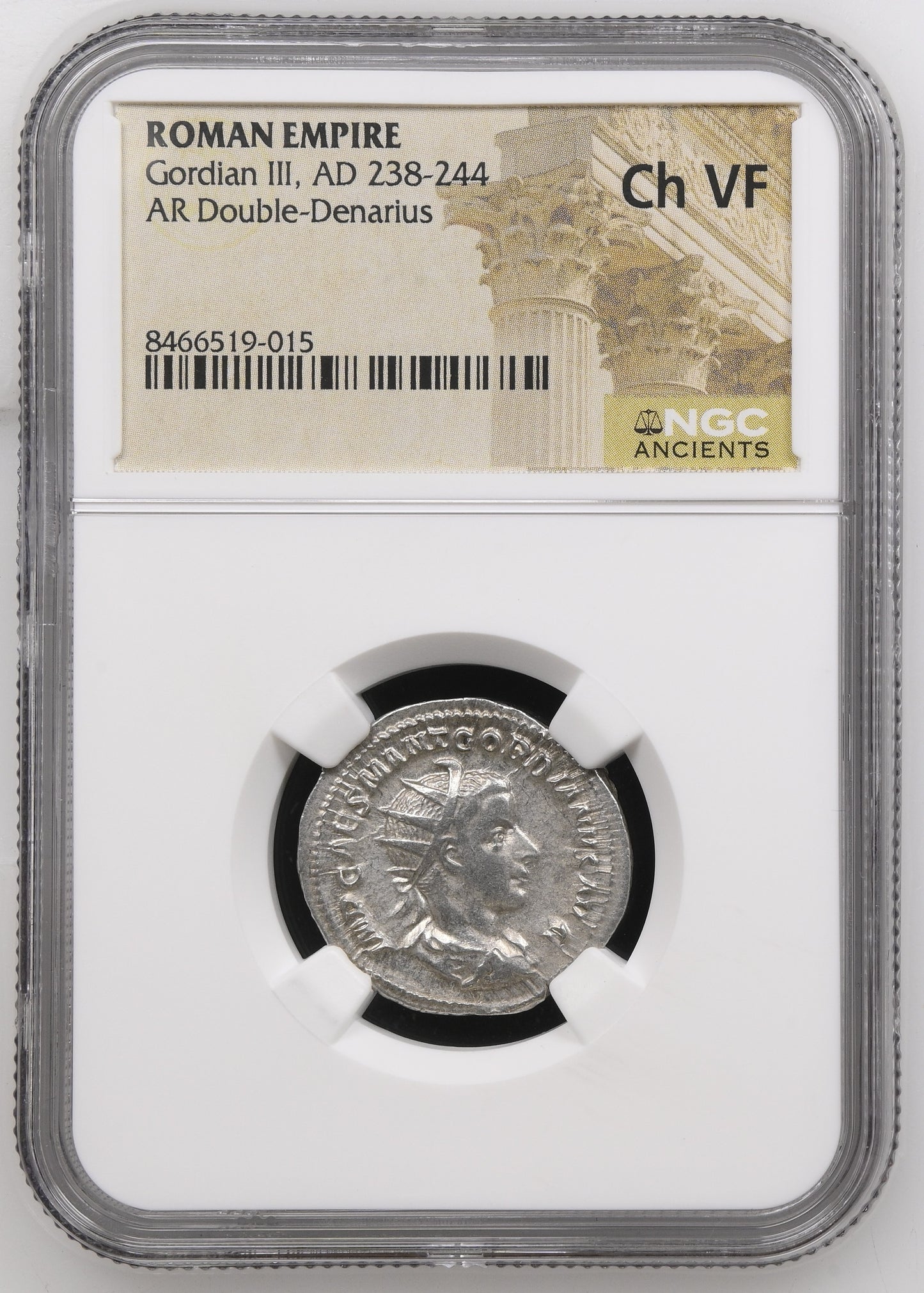 Roman Empire - Gordian III - Silver Double-Denarius - NGC Ch VF