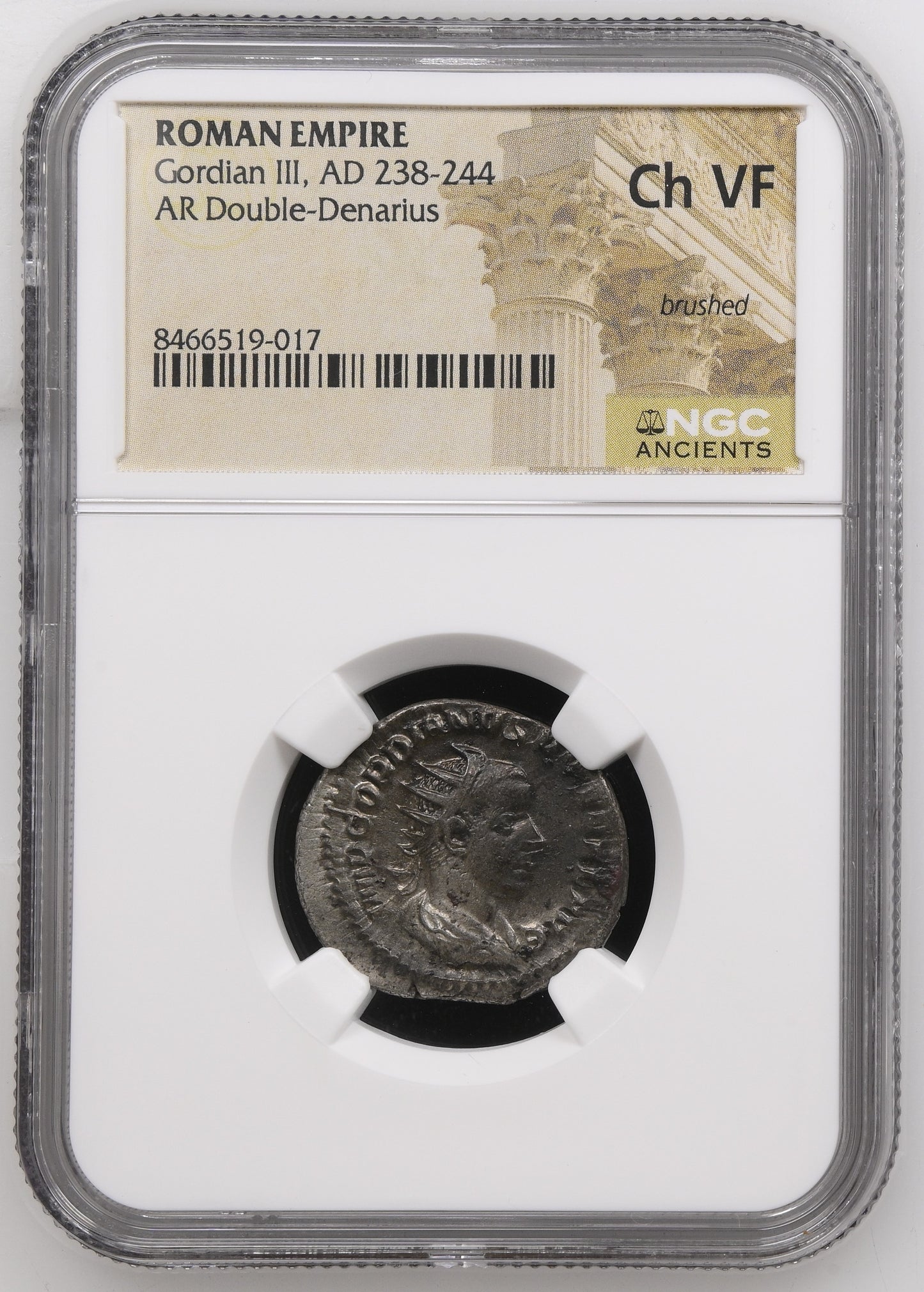 Roman Empire - Gordian III - Silver Double-Denarius - NGC Ch VF