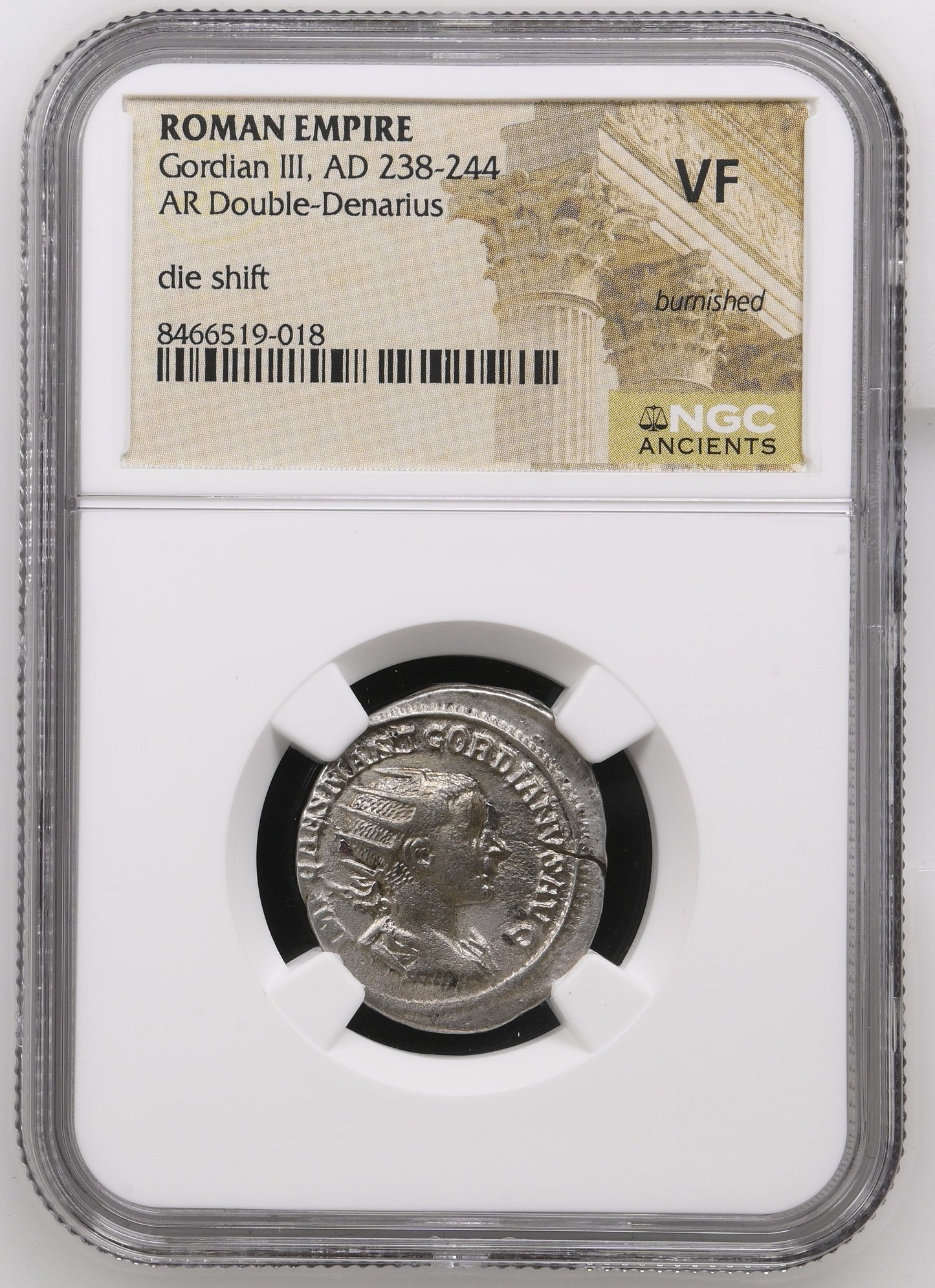 Roman Empire - Gordian III - Silver Double-Denarius - NGC VF