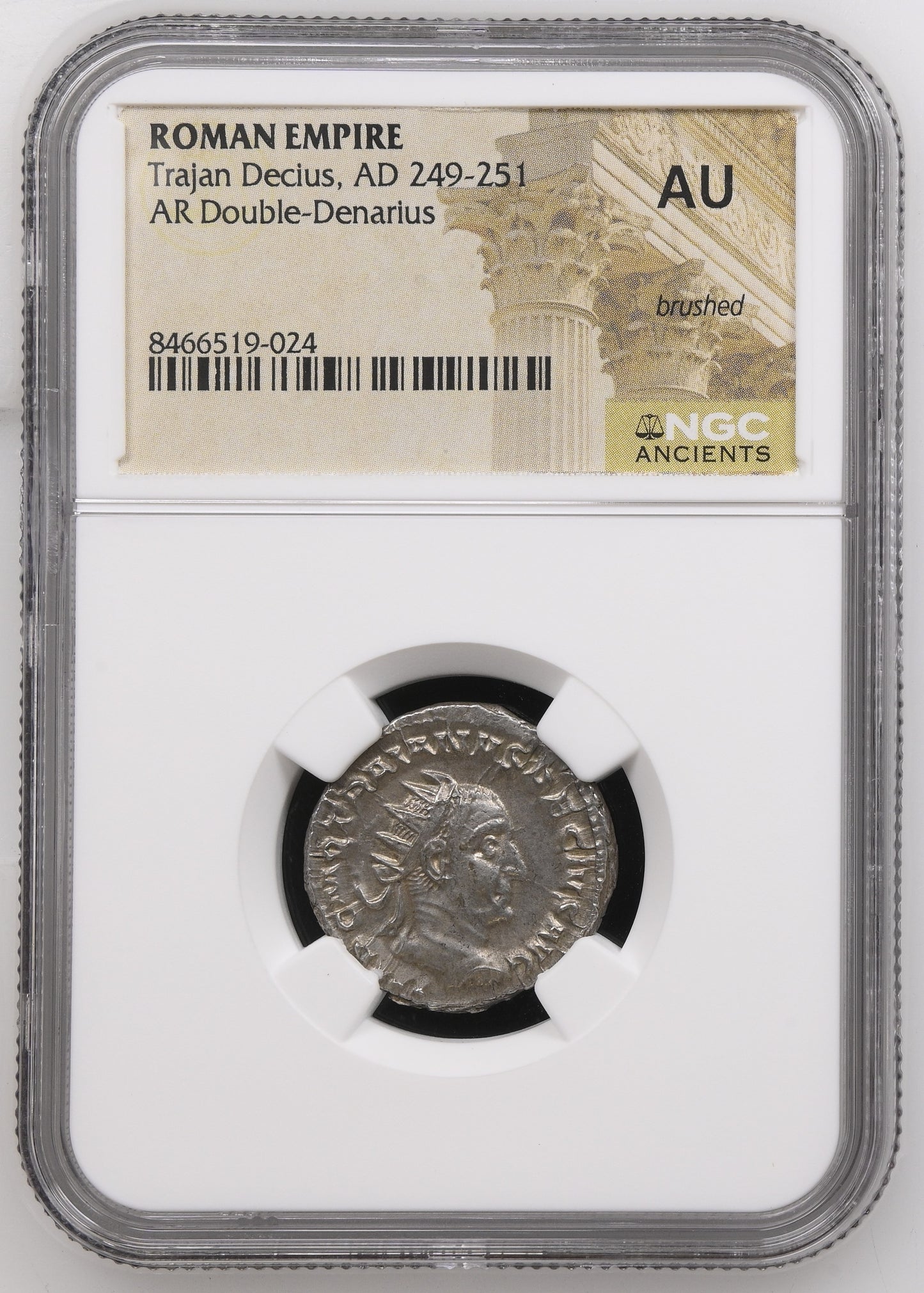 Roman Empire - Trajan Decius - Silver Double-Denarius - NGC AU