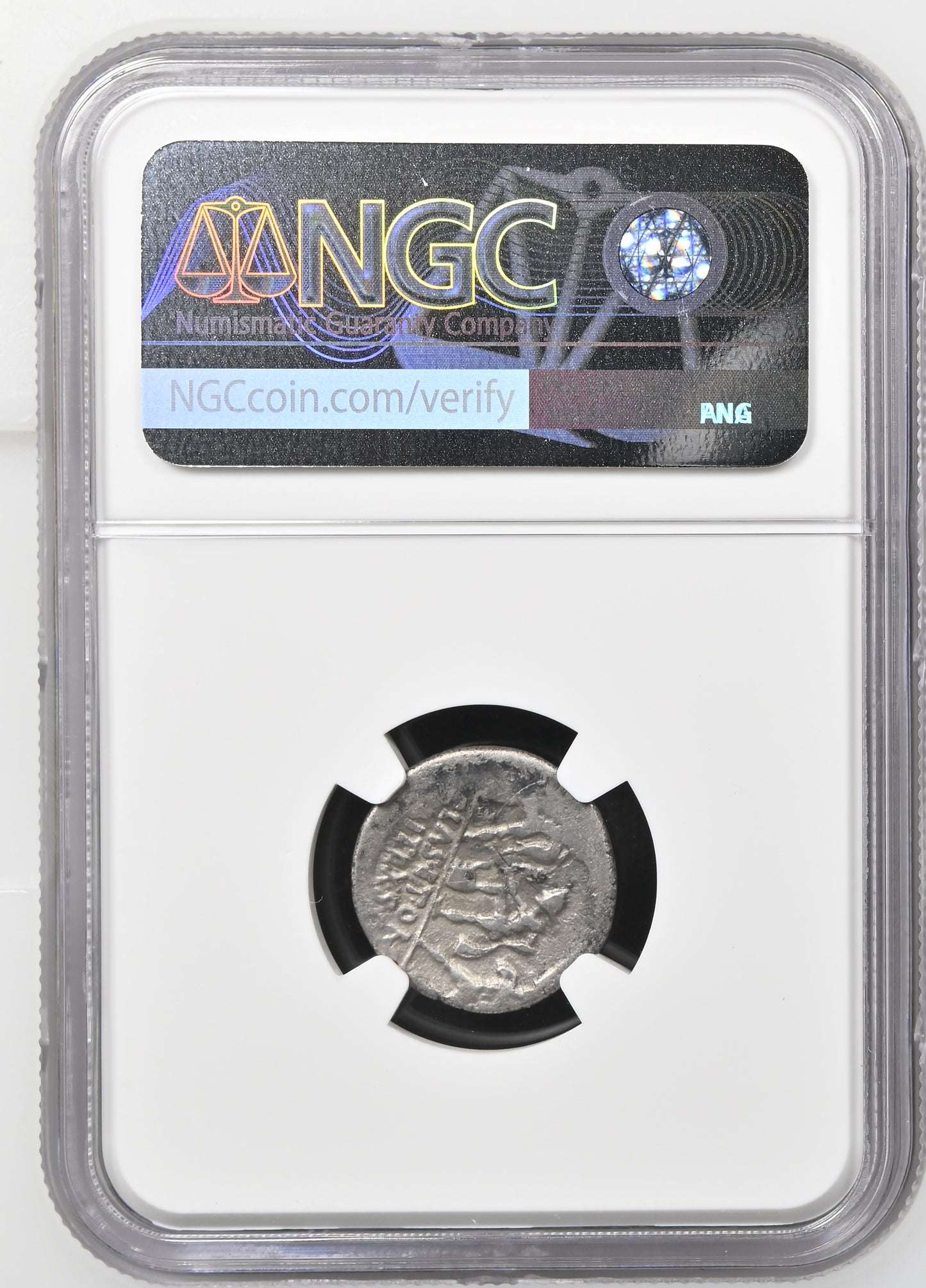Roman Imperatorial - Pompey Magnus - Silver Denarius - NGC Ch F - Crawf. 511/3a