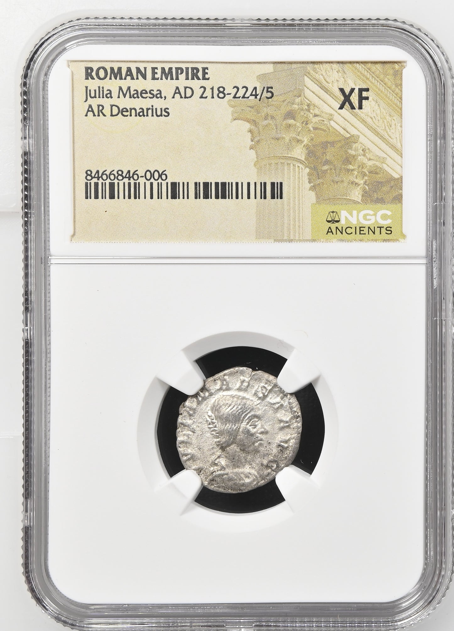 Roman Empire - Julia Maesa - Silver Denarius - NGC XF - RIC:272
