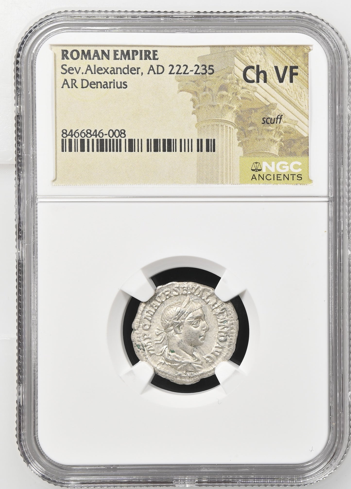 Roman Empire - Severus Alexander - Silver Denarius - NGC Ch VF - RIC:165