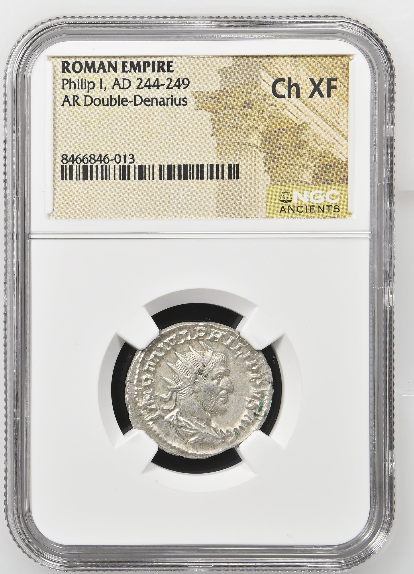 Roman Empire - Philip I - Silver Double-Denarius - NGC Ch XF - RIC:27b