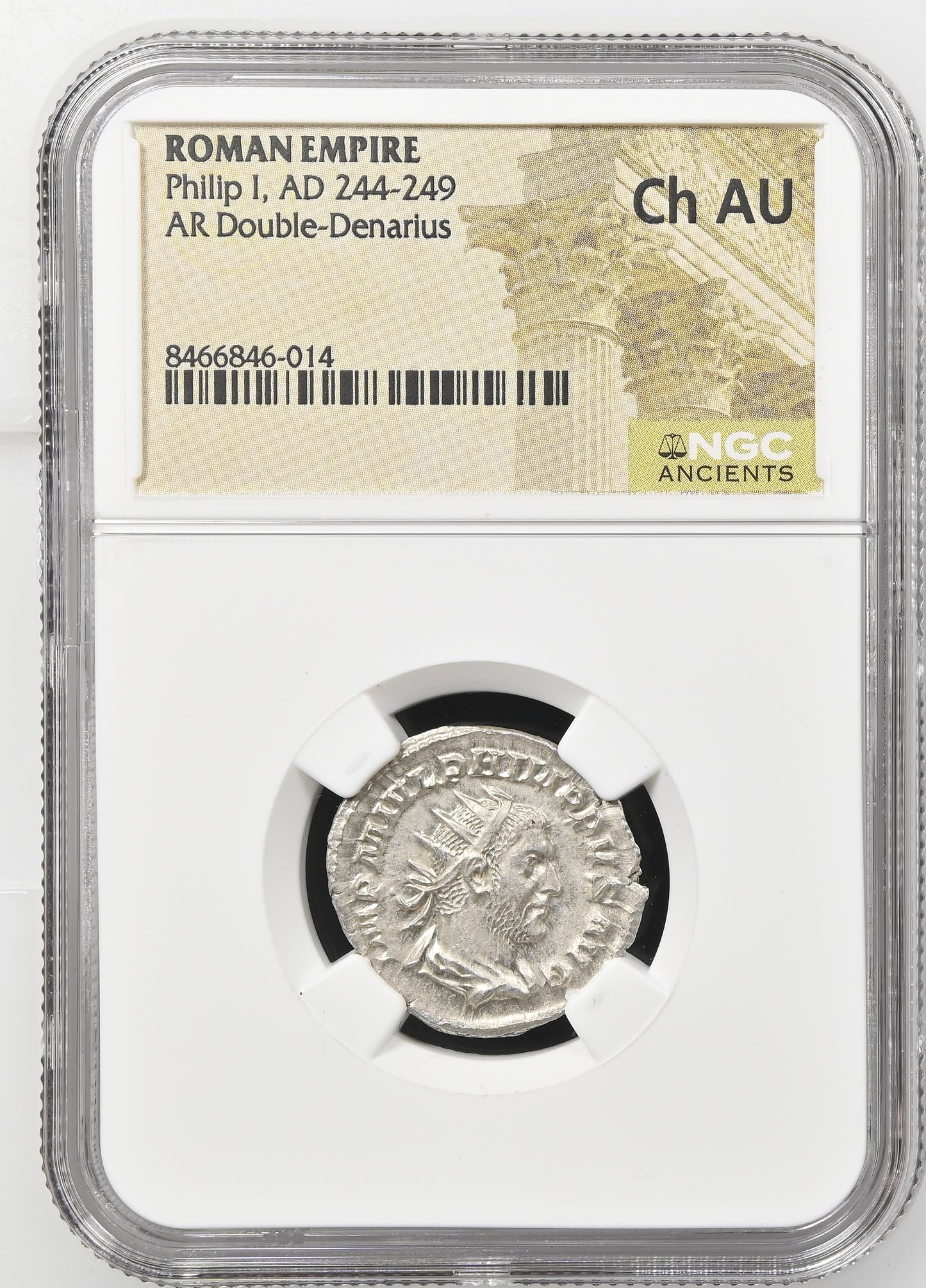 Roman Empire - Philip I - Silver Double-Denarius - NGC Ch AU - RIC:3