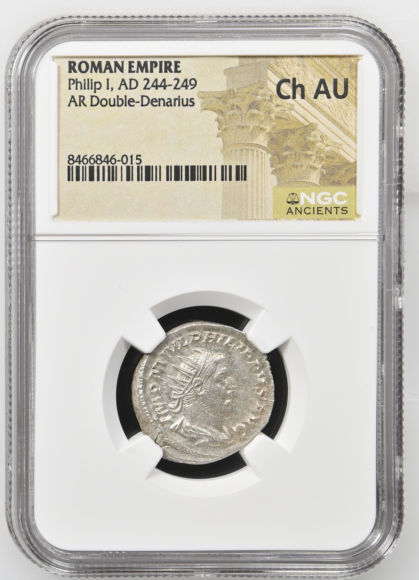 Roman Empire - Philip I - Silver Double-Denarius - NGC Ch AU - RIC:28c