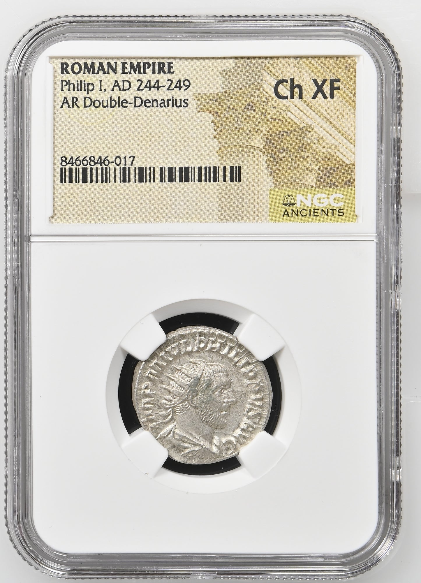 Roman Empire - Philip I - Silver Double-Denarius - NGC Ch XF - RIC:38b