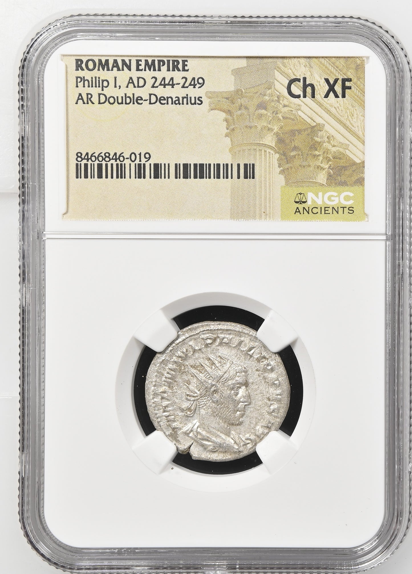 Roman Empire - Philip I - Silver Double-Denarius - NGC Ch XF - RIC:27b