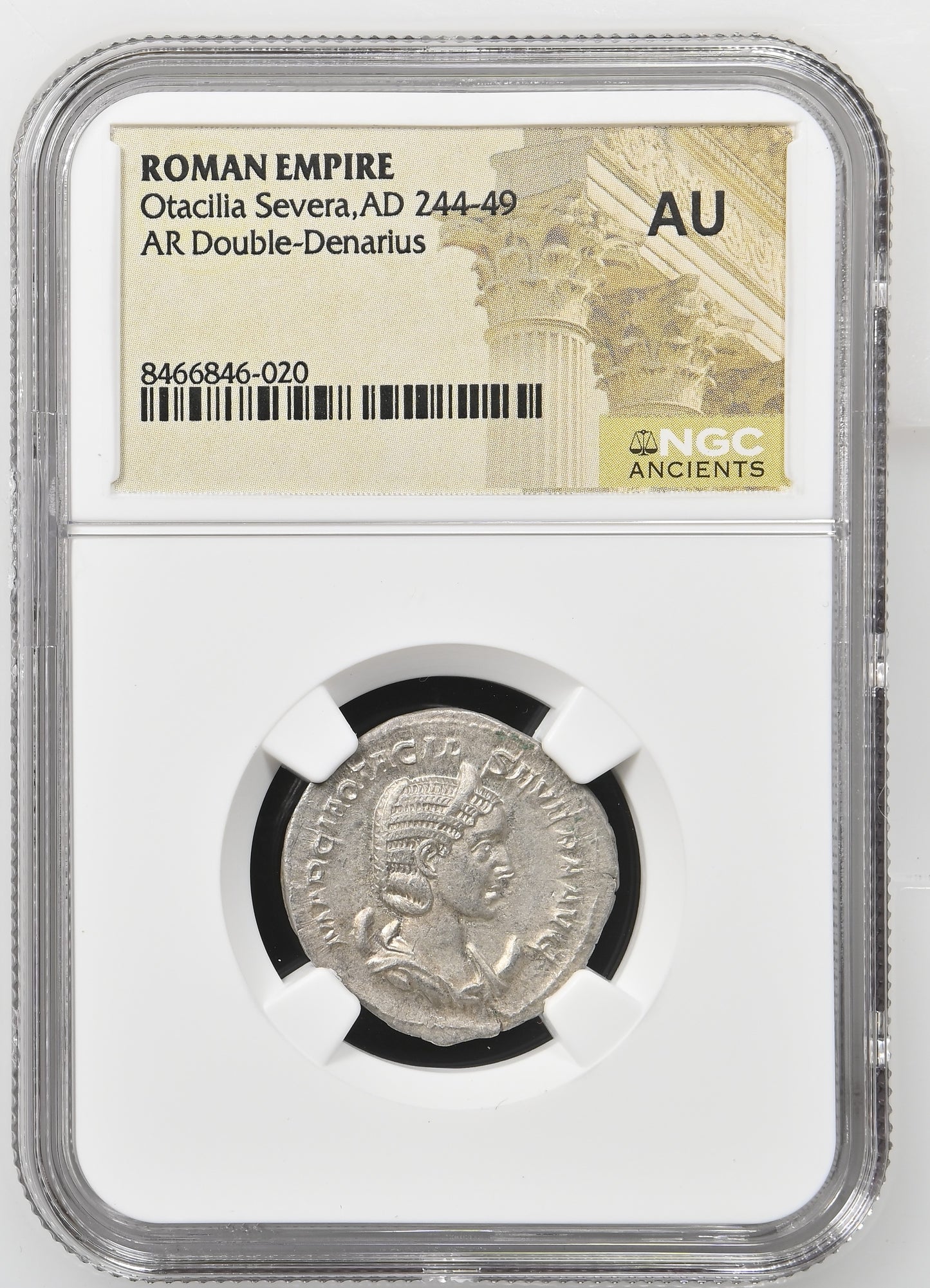 Roman Empire - Otacilia Severa - Silver Double-Denarius - NGC AU - RIC:122b