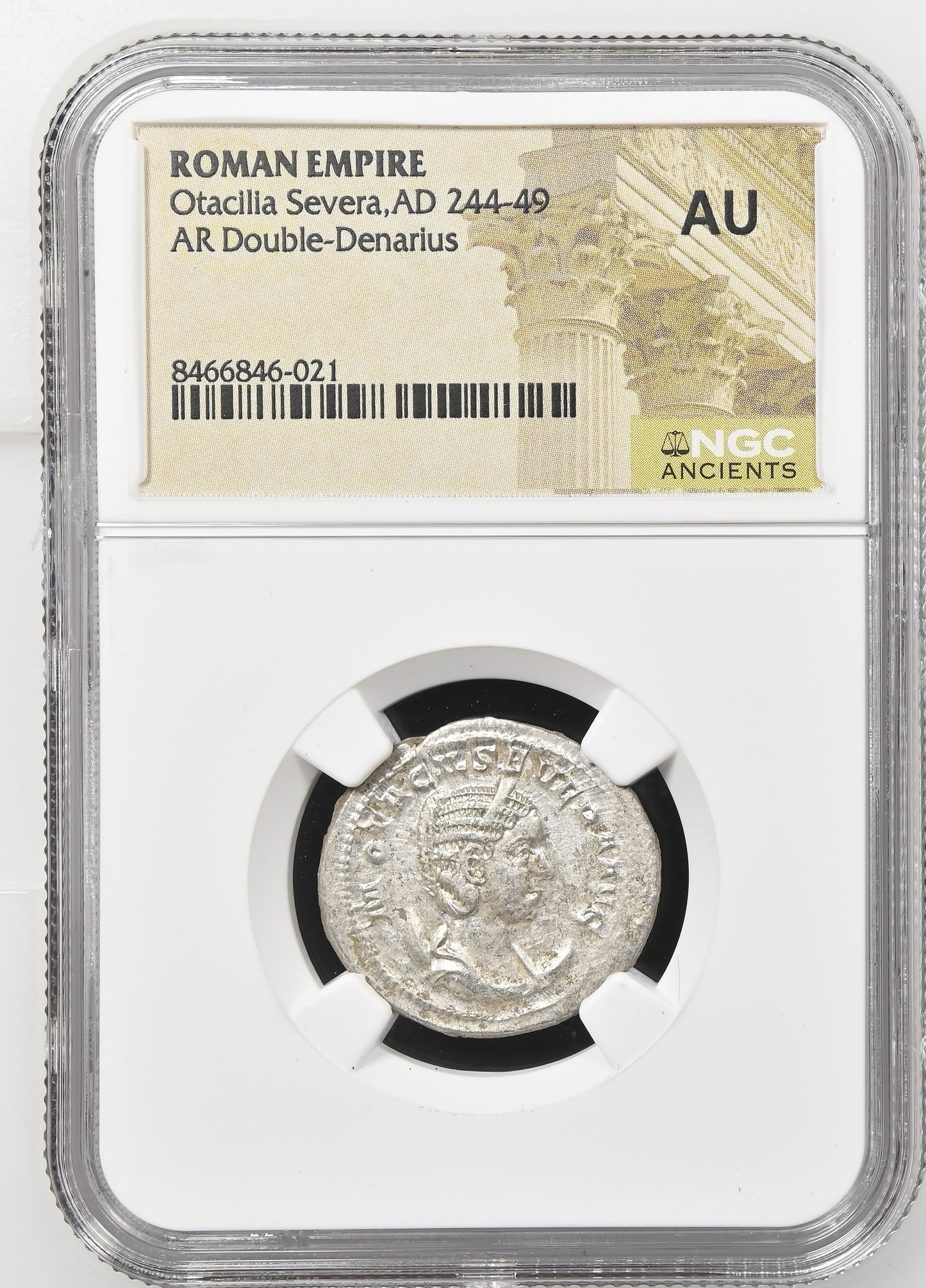 Roman Empire - Otacilia Severa - Silver Double-Denarius - NGC AU - RIC:125c