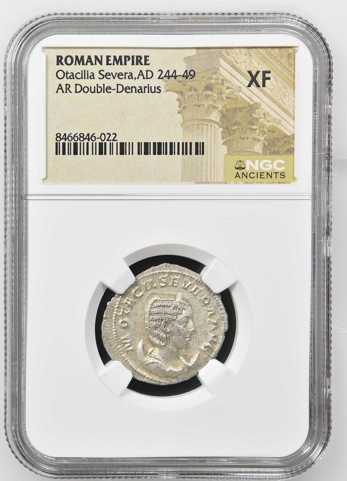 Roman Empire - Otacilia Severa - Silver Double-Denarius - NGC XF - RIC:125c