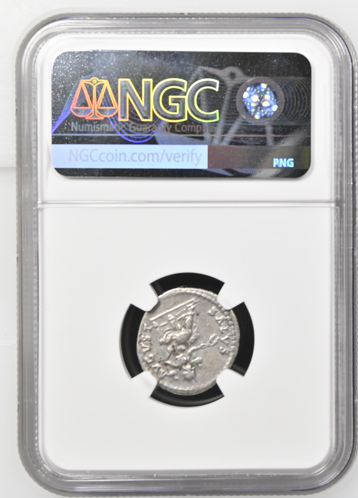 Roman Empire - Domitian - Silver Denarius - NGC VF - RIC:145