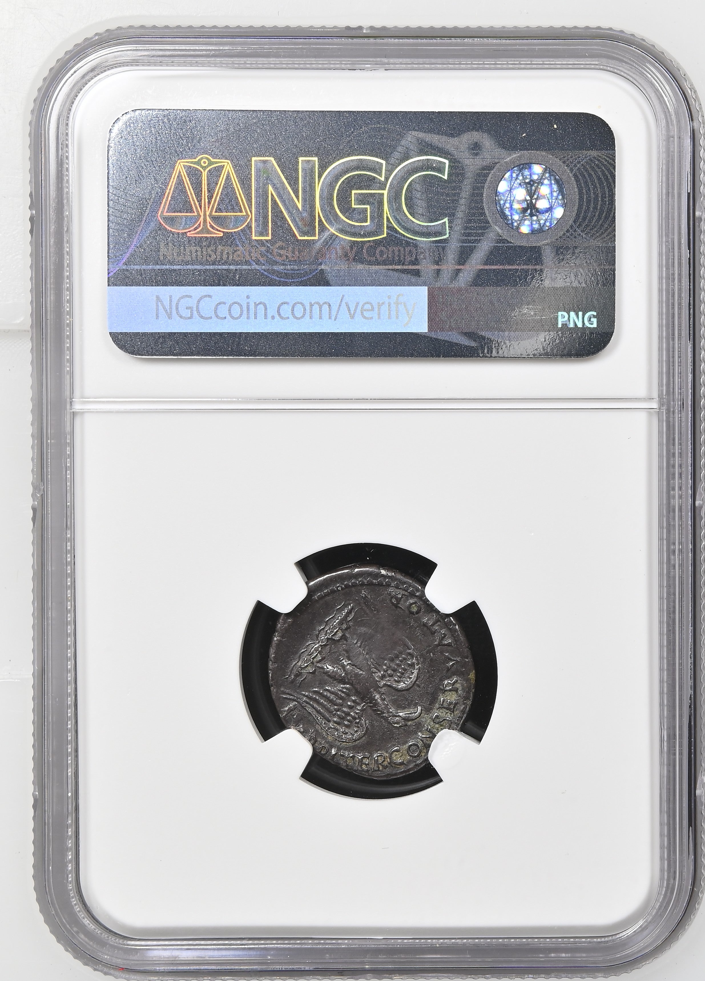 Roman Empire - Domitian - Plated Denarius - NGC F - RIC:144