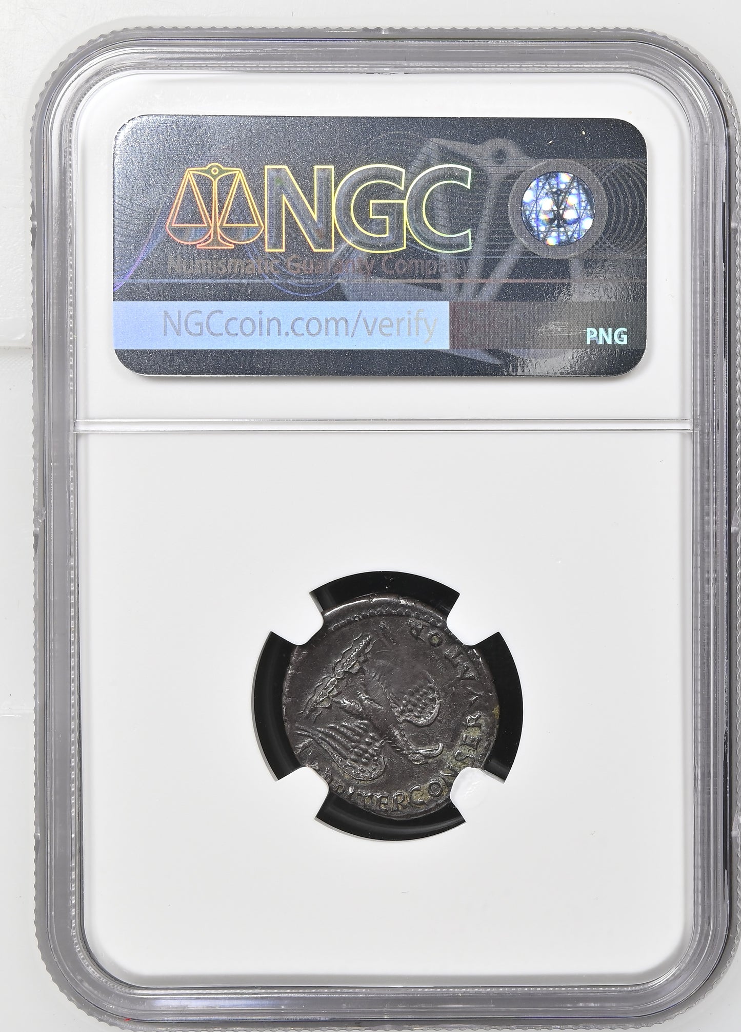 Roman Empire - Domitian - Plated Denarius - NGC F - RIC:144