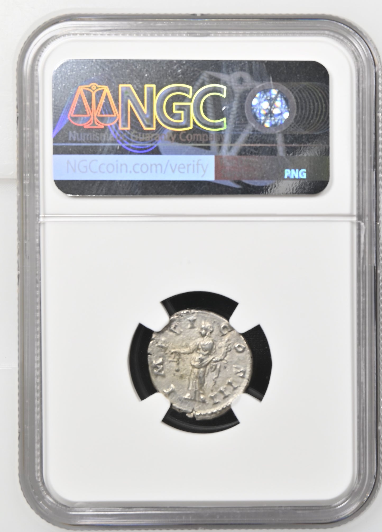 Roman Empire - Marcus Aurelius - Silver Denarius - NGC Ch XF - RIC:252