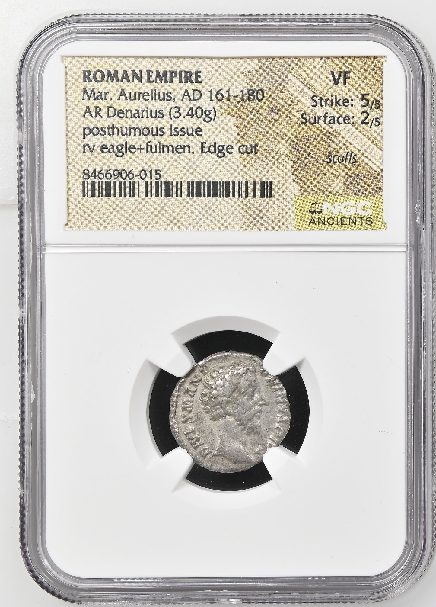 Roman Empire - Marcus Aurelius - Silver Denarius - NGC VF - RIC:269
